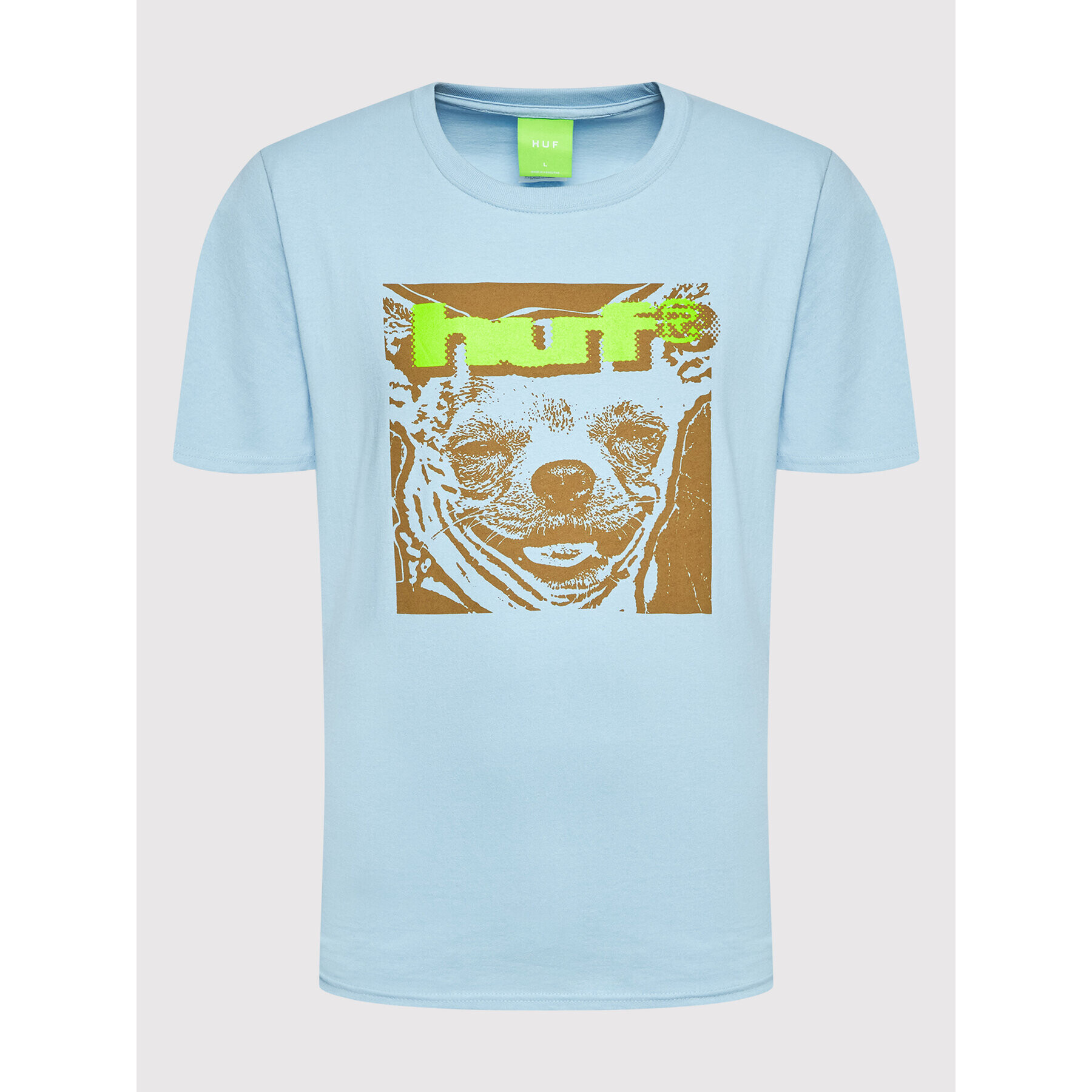 HUF Тишърт Que Como TS01828 Син Regular Fit - Pepit.bg