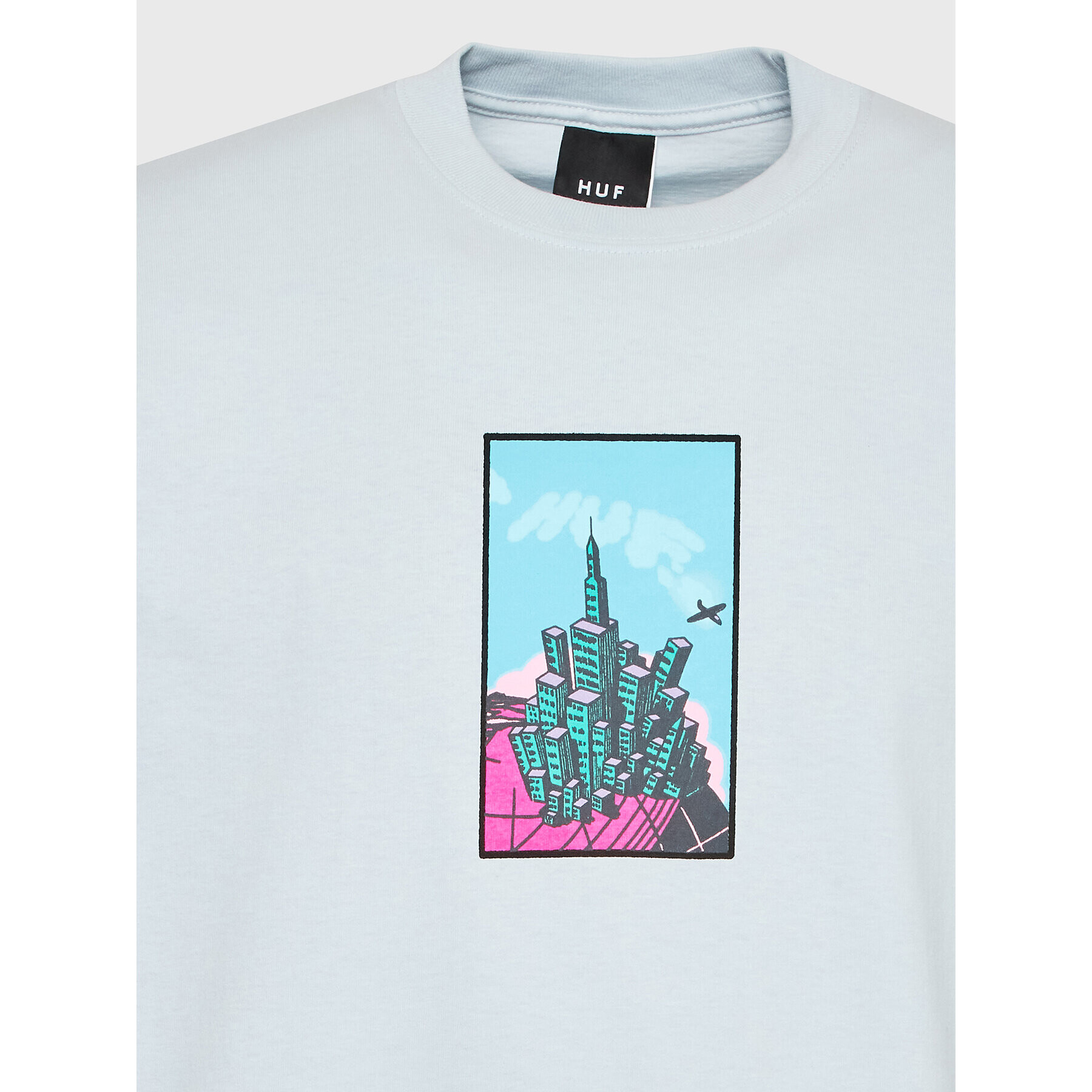 HUF Тишърт Sky Is The Limit TS01948 Син Regular Fit - Pepit.bg