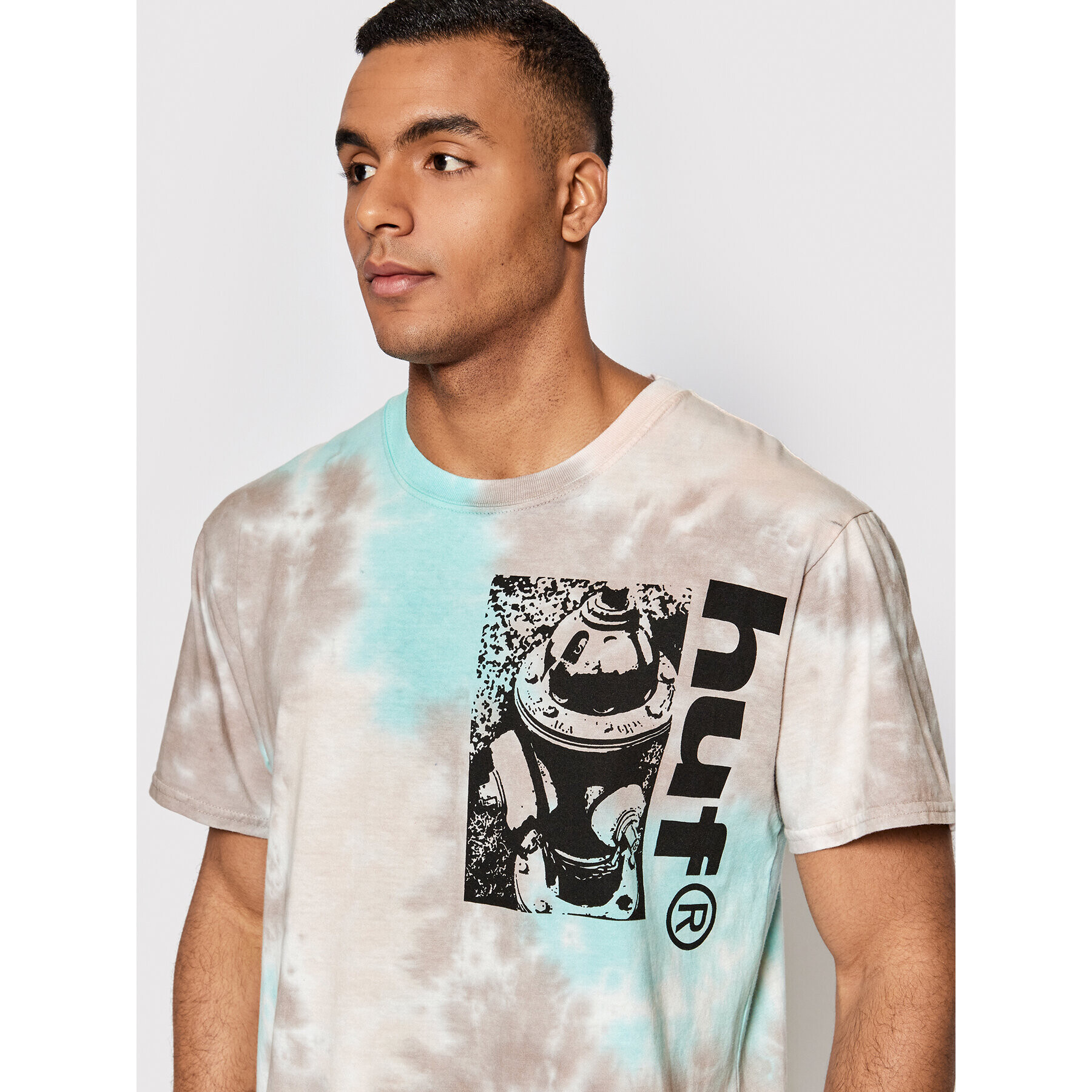 HUF Тишърт The Plug TS01645 Сив Regular Fit - Pepit.bg