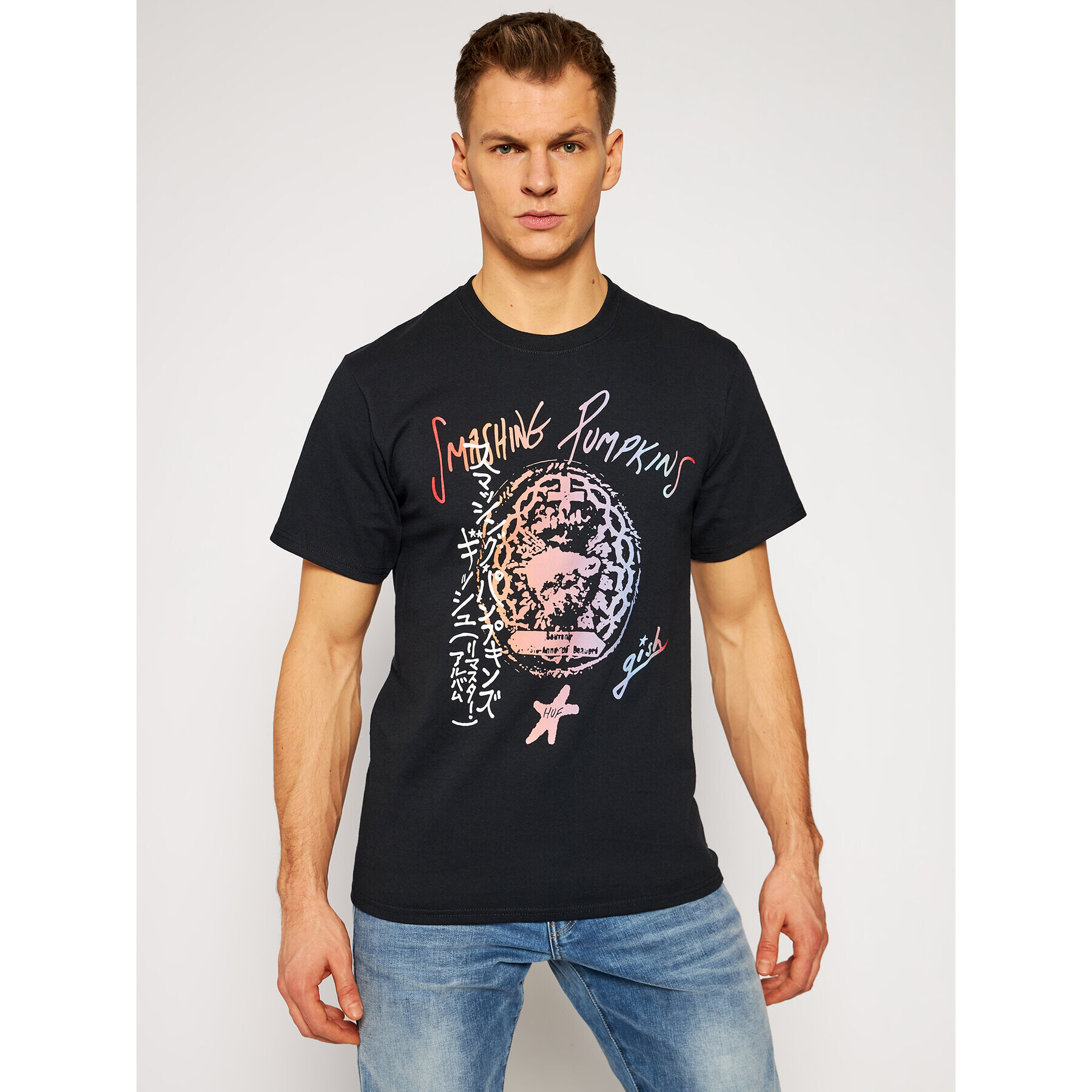 HUF Тишърт THE SMASHING PUMPKINS Gish Tee TS01403 Черен Regular Fit - Pepit.bg