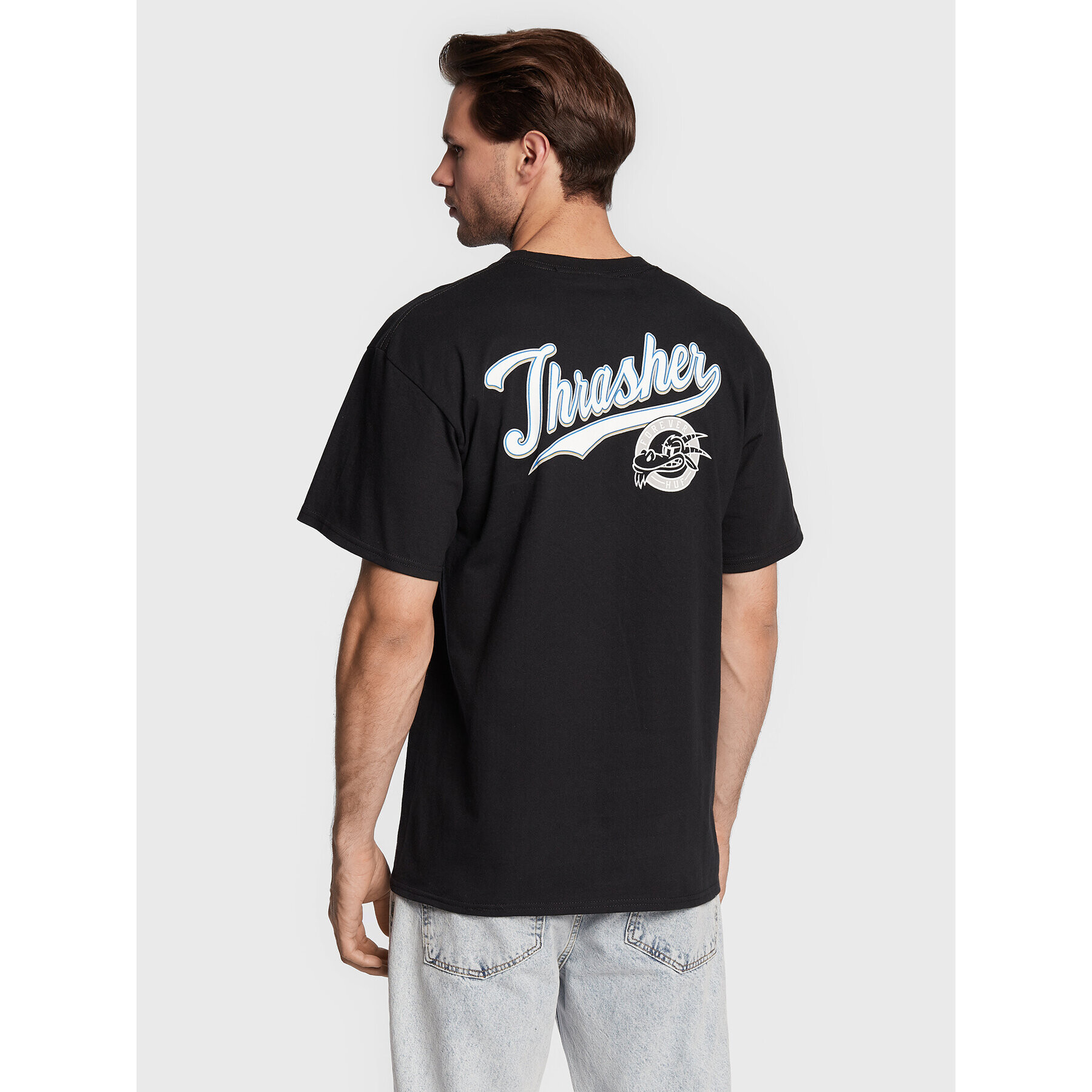 HUF Тишърт THRASHER Portola TS01922 Черен Regular Fit - Pepit.bg