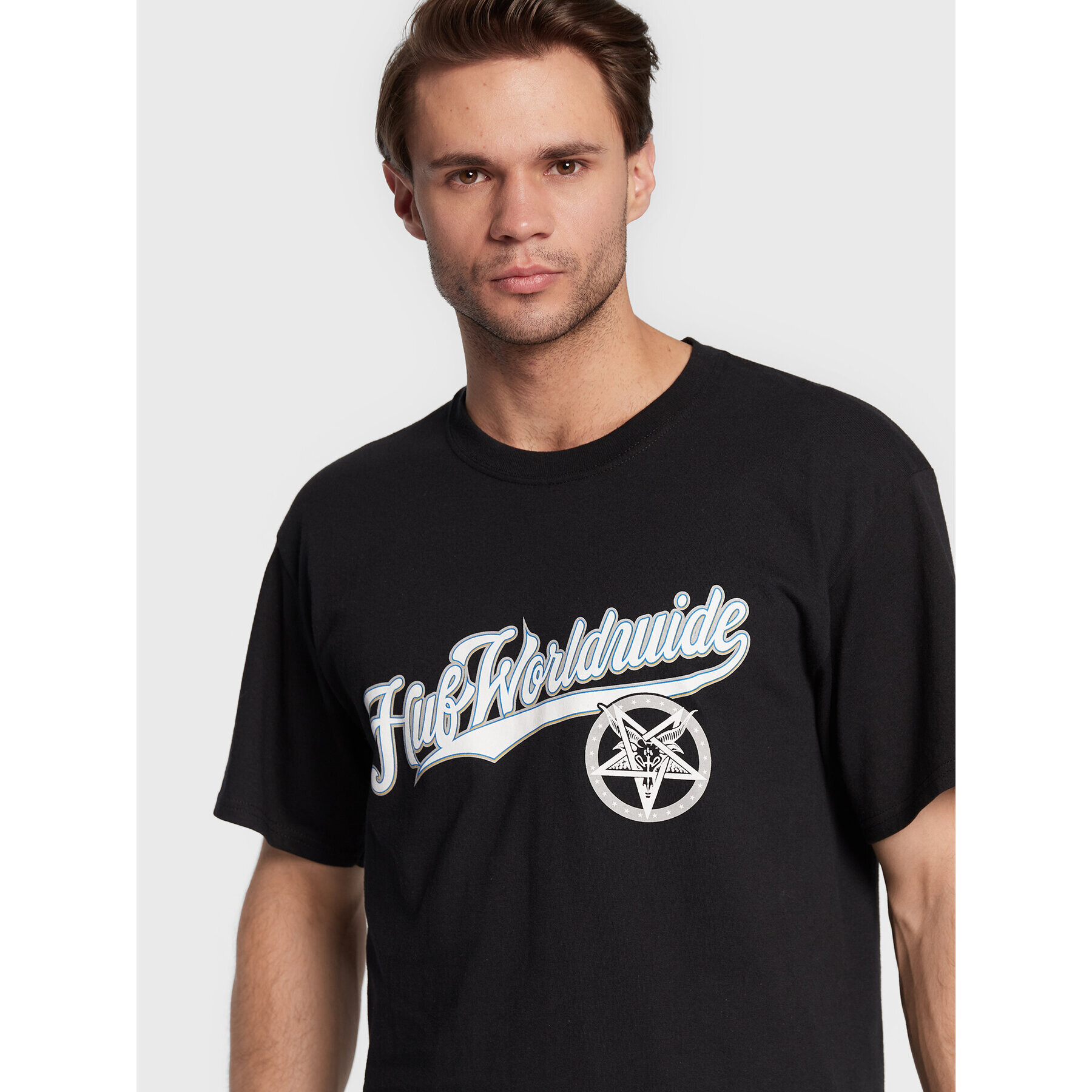 HUF Тишърт THRASHER Portola TS01922 Черен Regular Fit - Pepit.bg