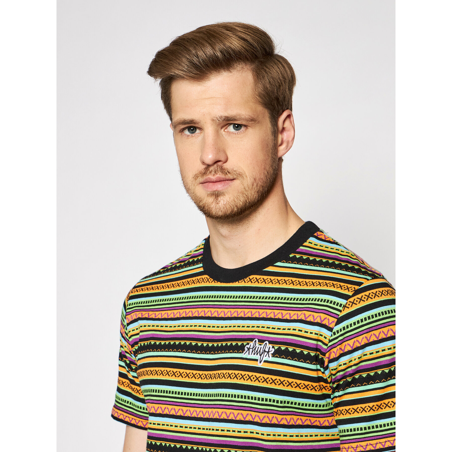 HUF Тишърт Topanga KN00273 Цветен Regular Fit - Pepit.bg