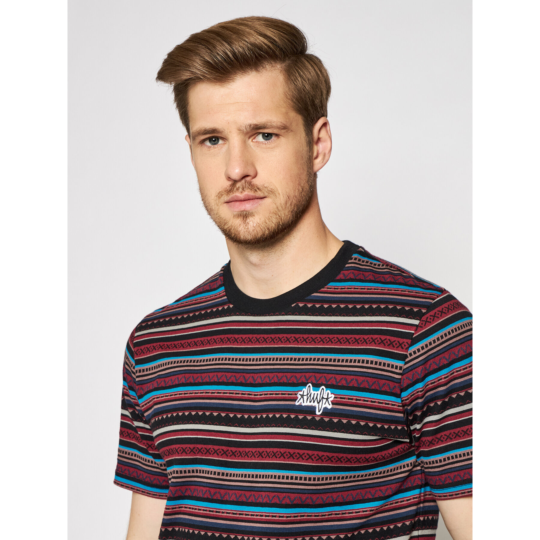 HUF Тишърт Topanga KN00273 Цветен Regular Fit - Pepit.bg
