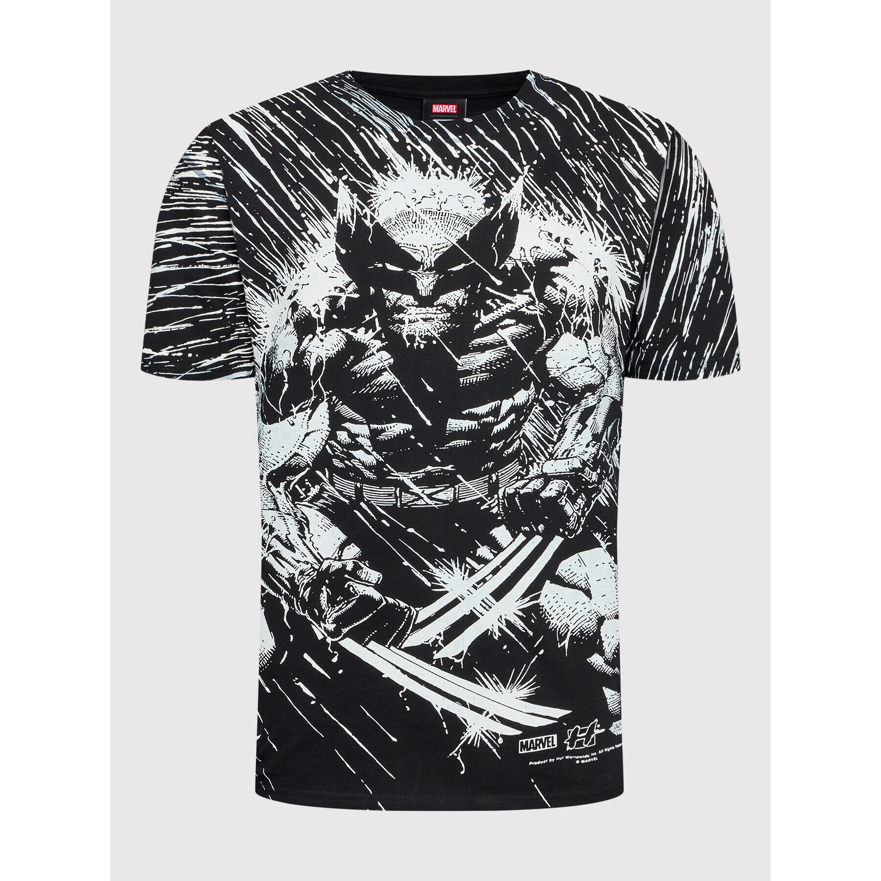 HUF Тишърт Wolverine Rain TS01890 Черен Regular Fit - Pepit.bg