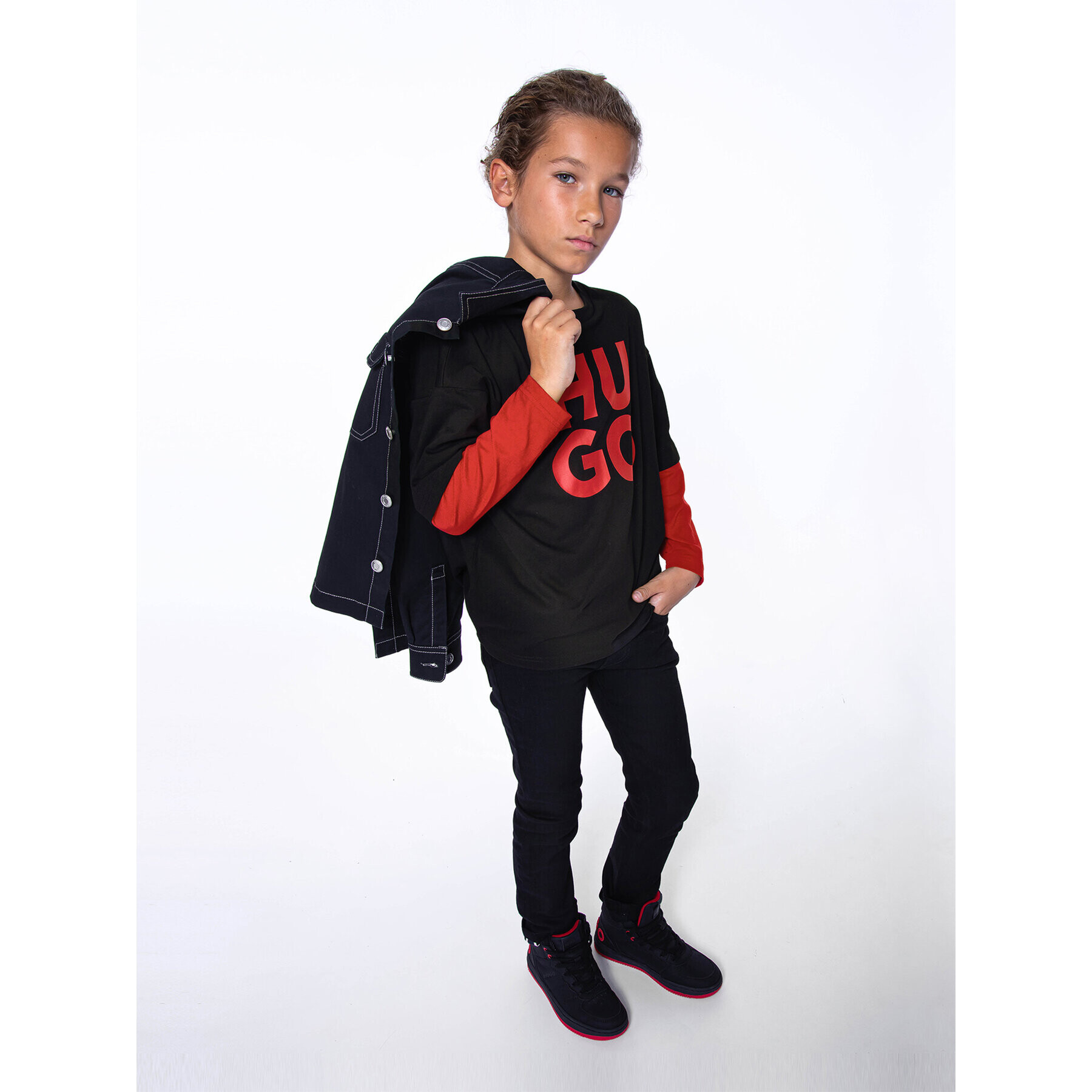 Hugo Блуза G25136 D Черен Regular Fit - Pepit.bg