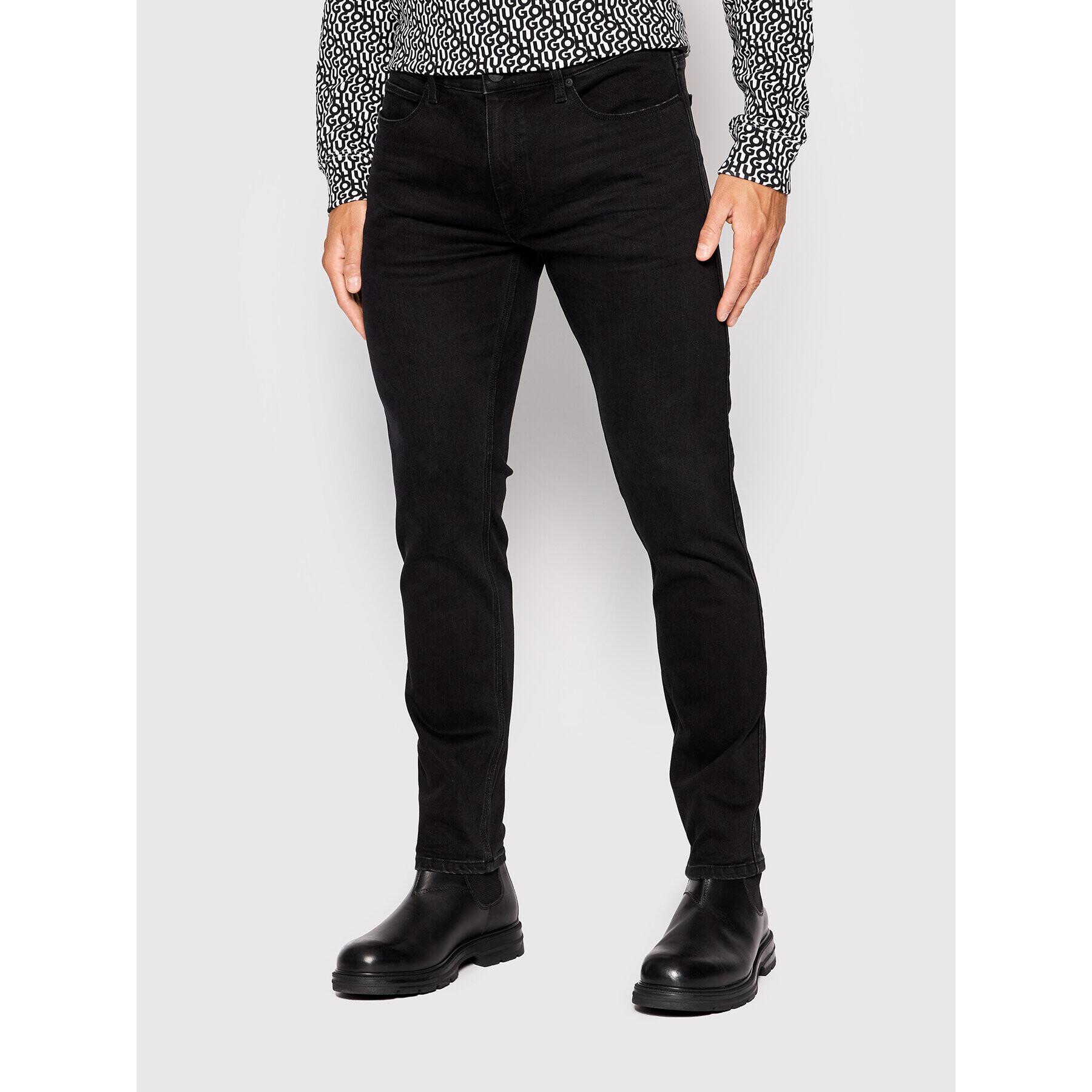 Hugo Дънки 50473401 Черен Slim Fit - Pepit.bg