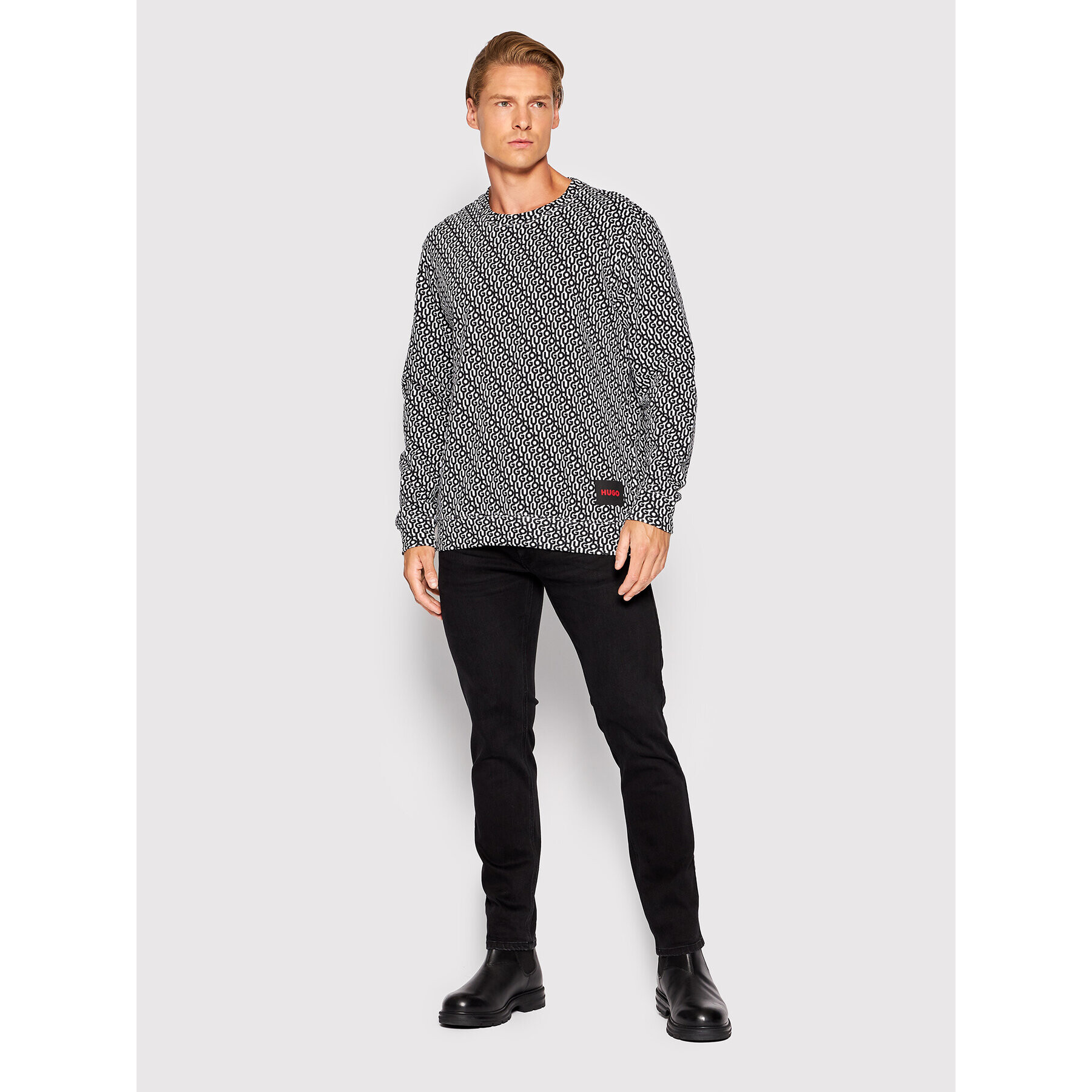 Hugo Дънки 50473401 Черен Slim Fit - Pepit.bg