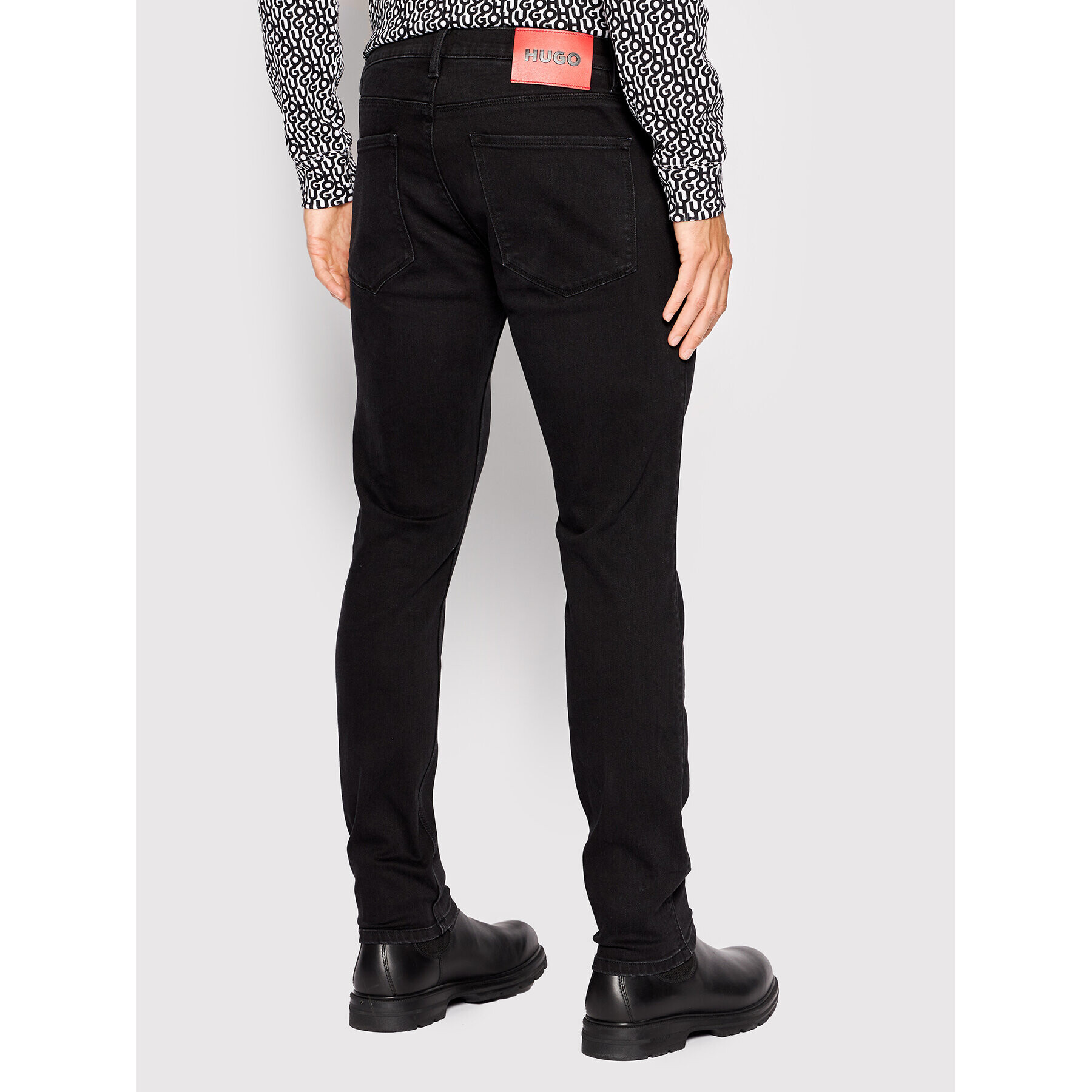 Hugo Дънки 50473401 Черен Slim Fit - Pepit.bg