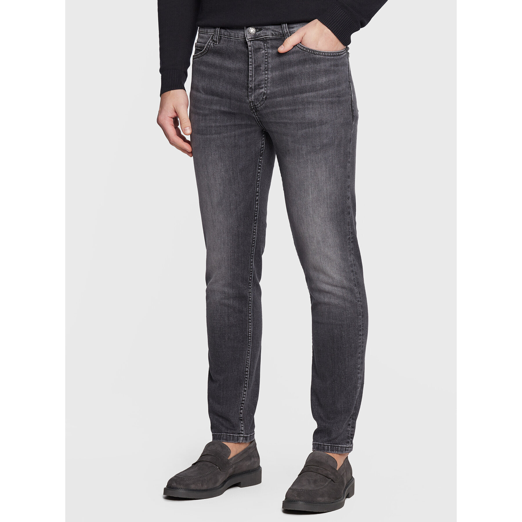 Hugo Дънки 50476210 Сив Tapered Fit - Pepit.bg
