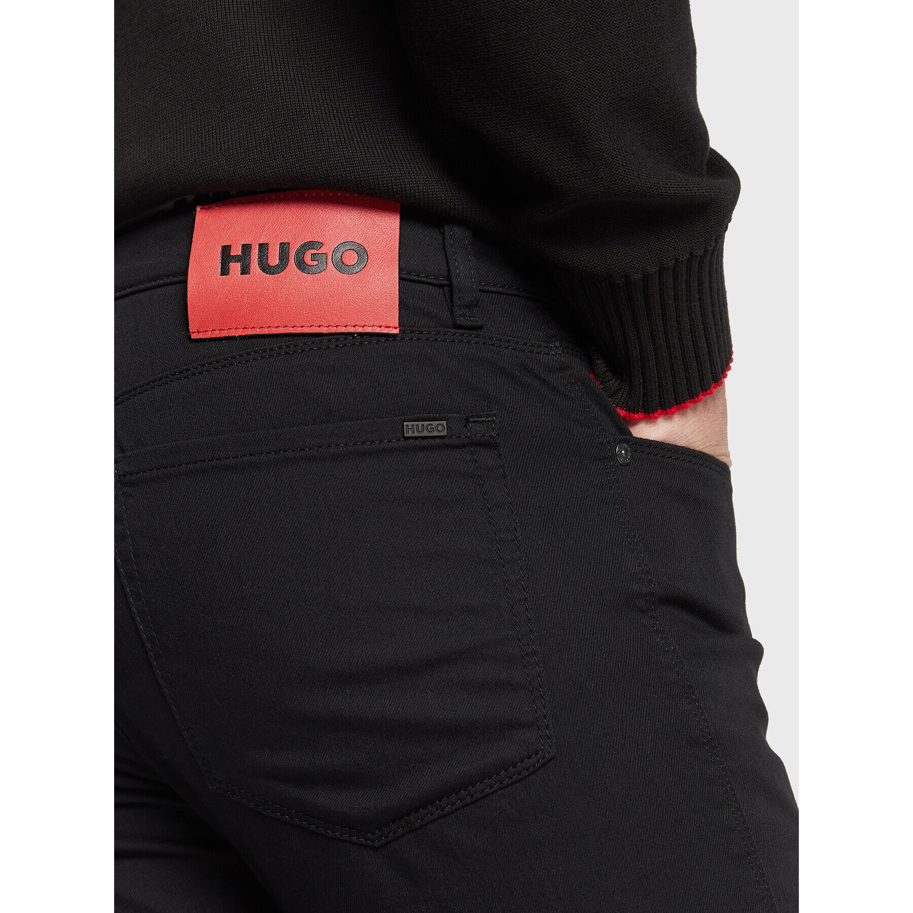 Hugo Дънки 50481814 Черен Slim Fit - Pepit.bg