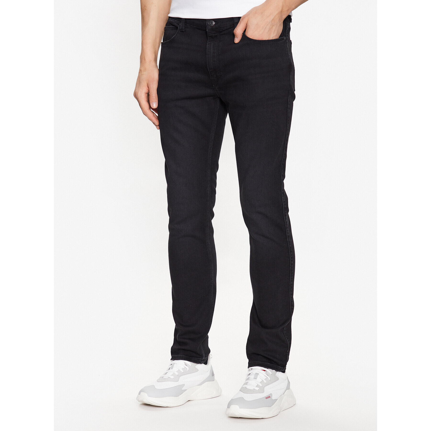 Hugo Дънки 50481995 Черен Extra Slim Fit - Pepit.bg