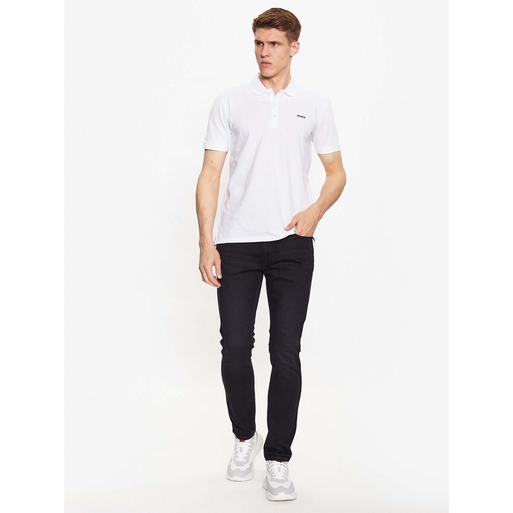 Hugo Дънки 50481995 Черен Extra Slim Fit - Pepit.bg