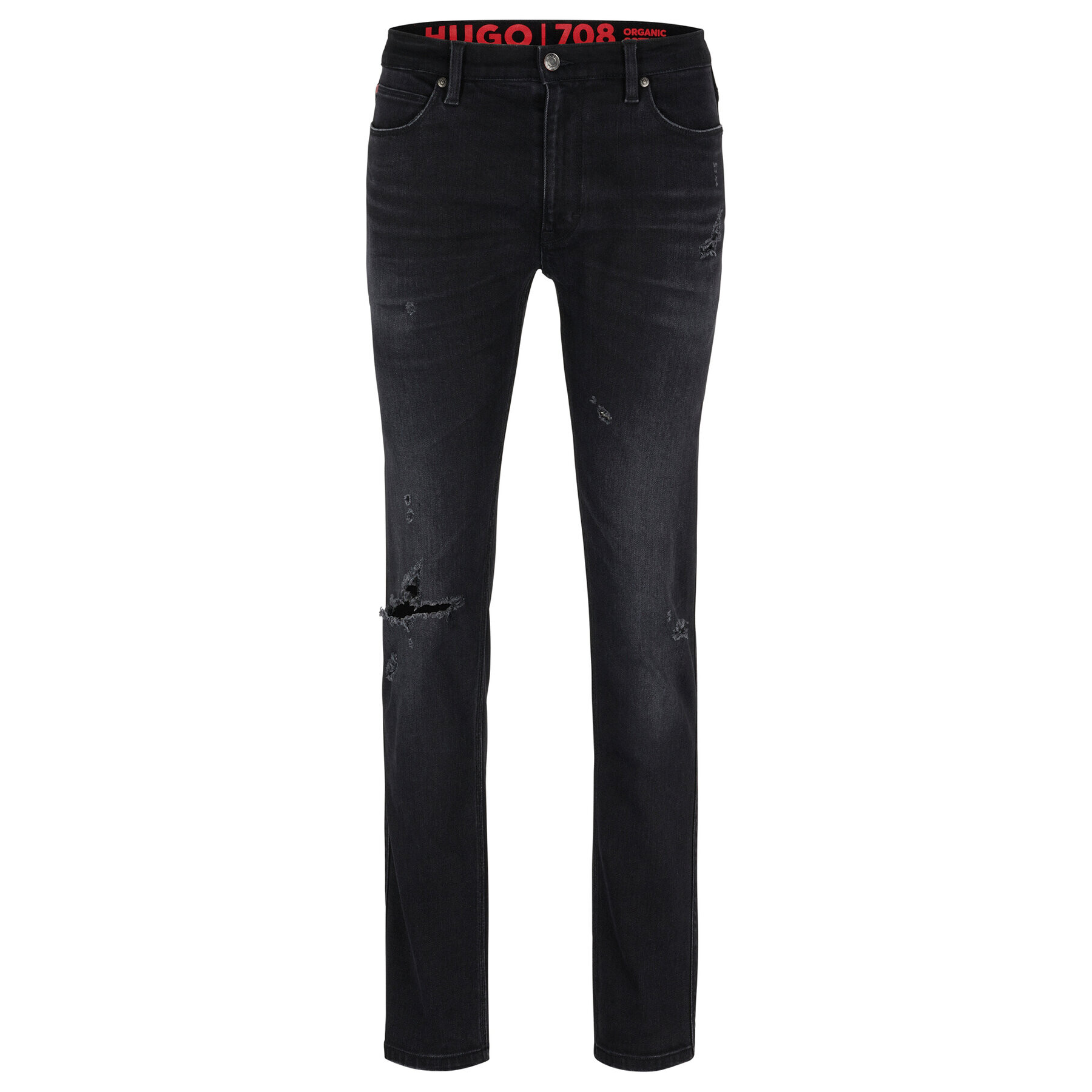 Hugo Дънки 50483901 Сив Slim Fit - Pepit.bg