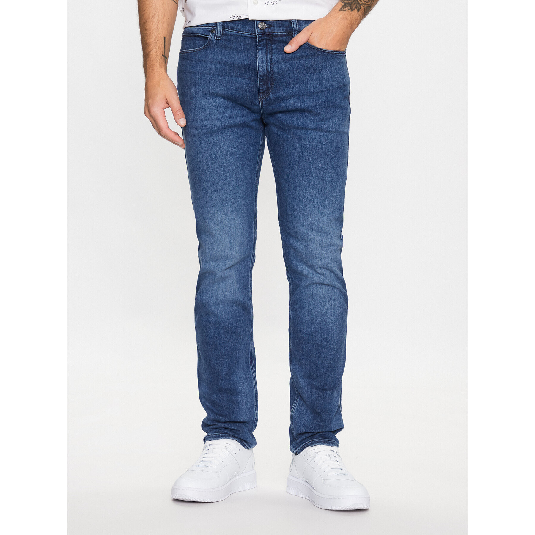 Hugo Дънки 50489780 Син Slim Fit - Pepit.bg