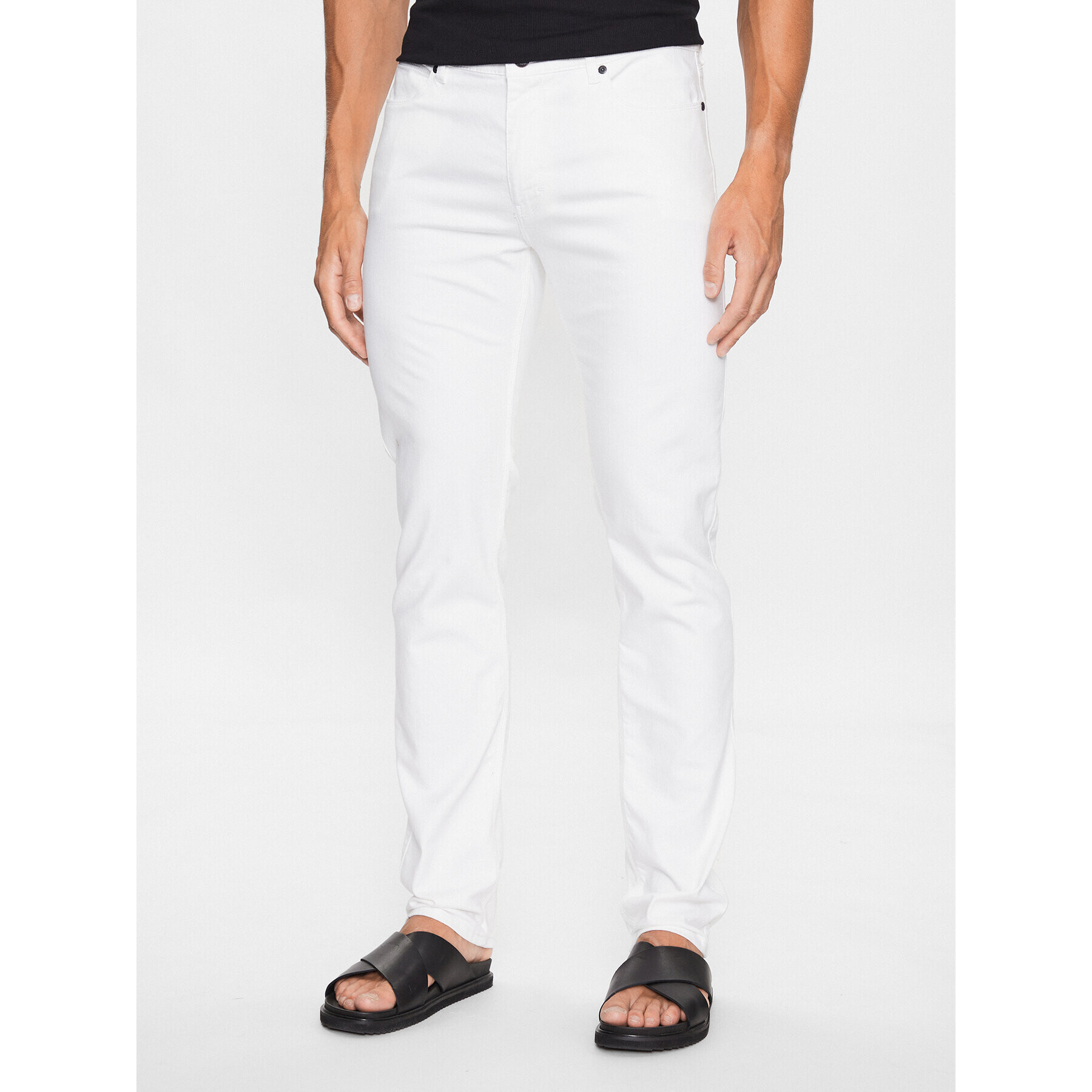 Hugo Дънки 50489783 Бял Slim Fit - Pepit.bg