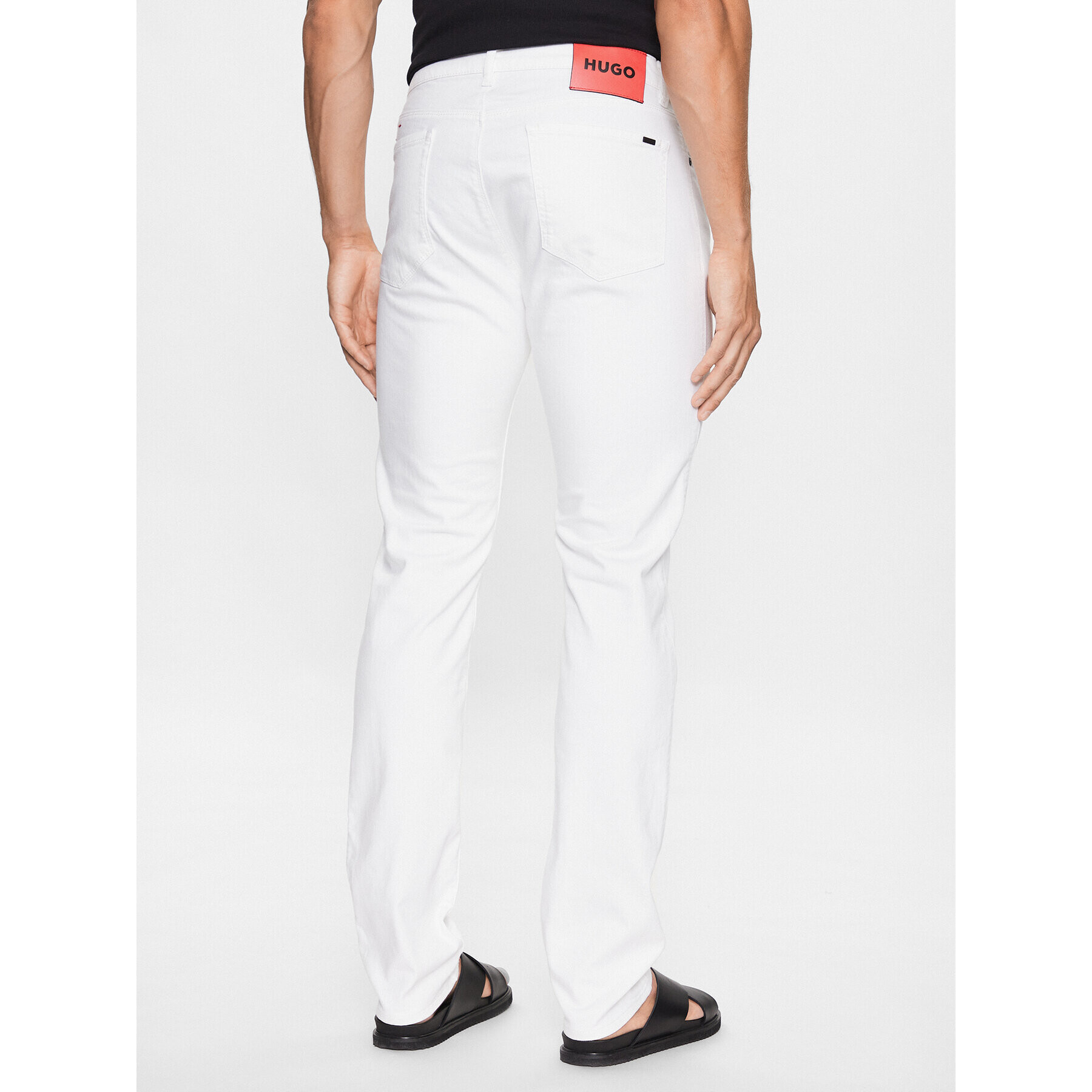 Hugo Дънки 50489783 Бял Slim Fit - Pepit.bg