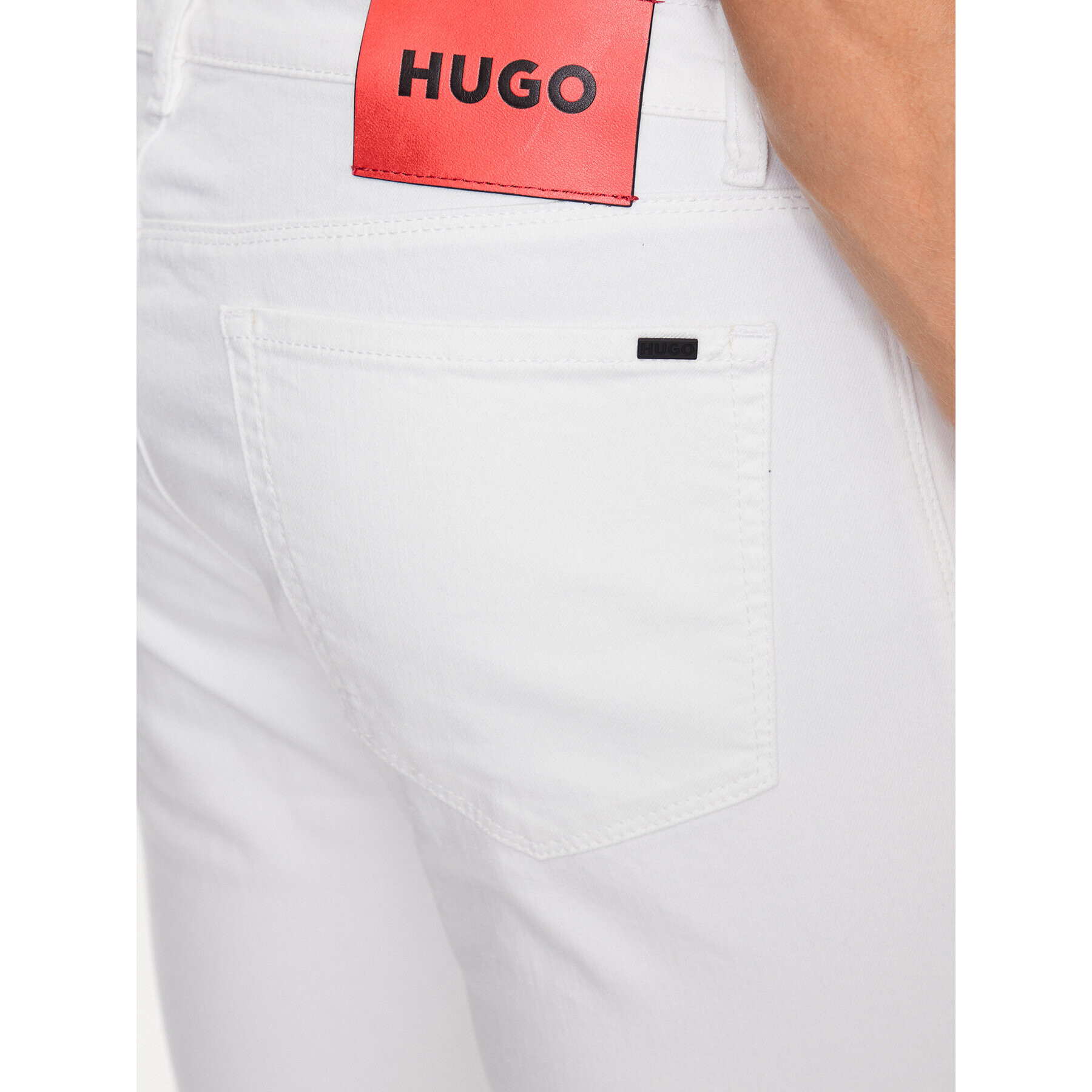 Hugo Дънки 50489783 Бял Slim Fit - Pepit.bg