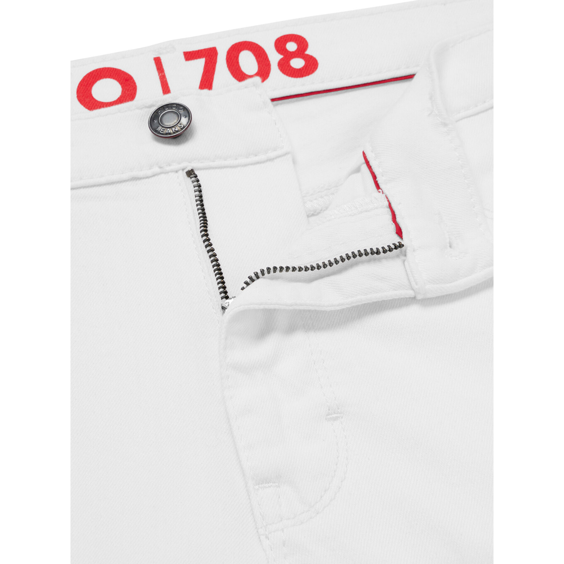 Hugo Дънки 50489783 Бял Slim Fit - Pepit.bg