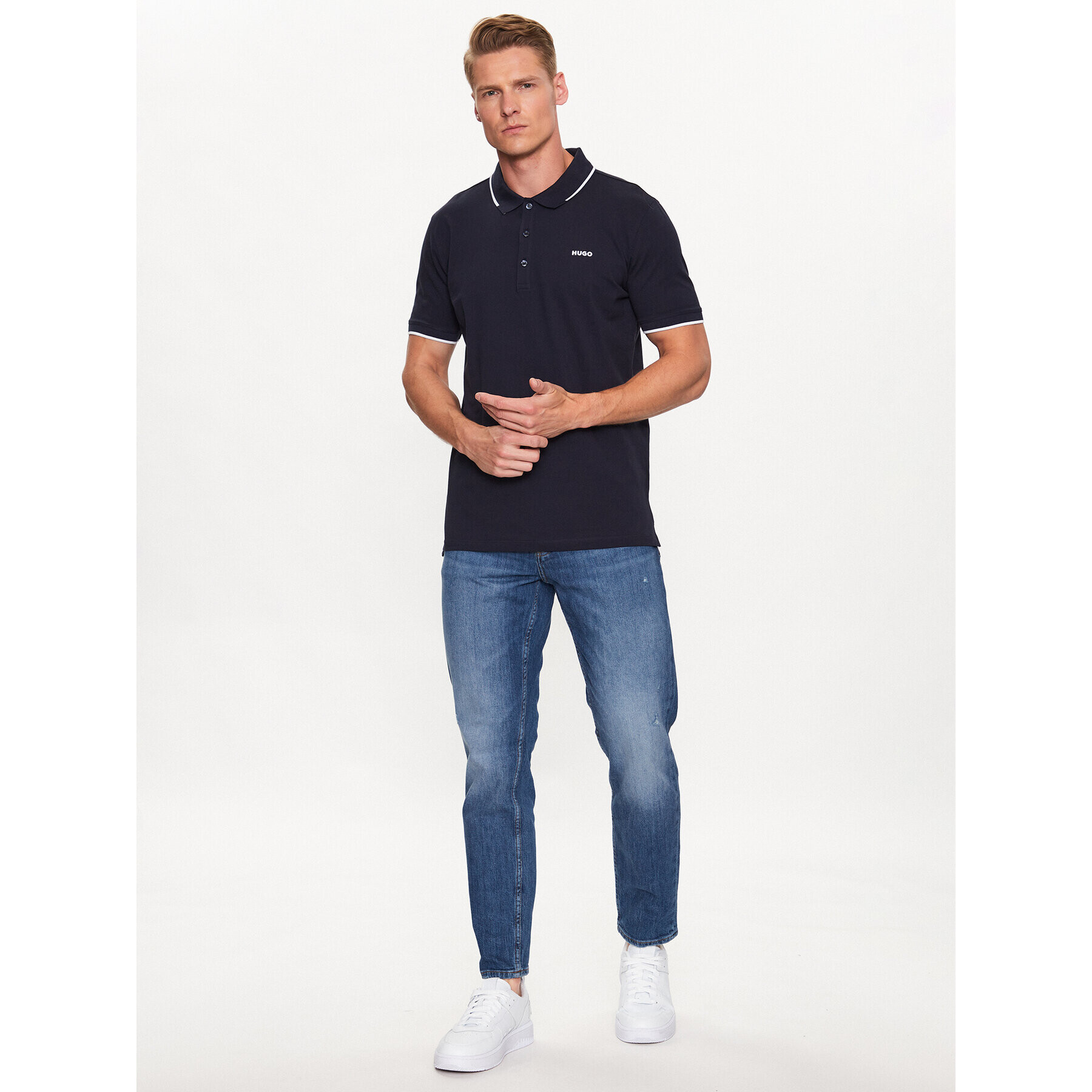 Hugo Дънки 50489857 Син Tapered Fit - Pepit.bg