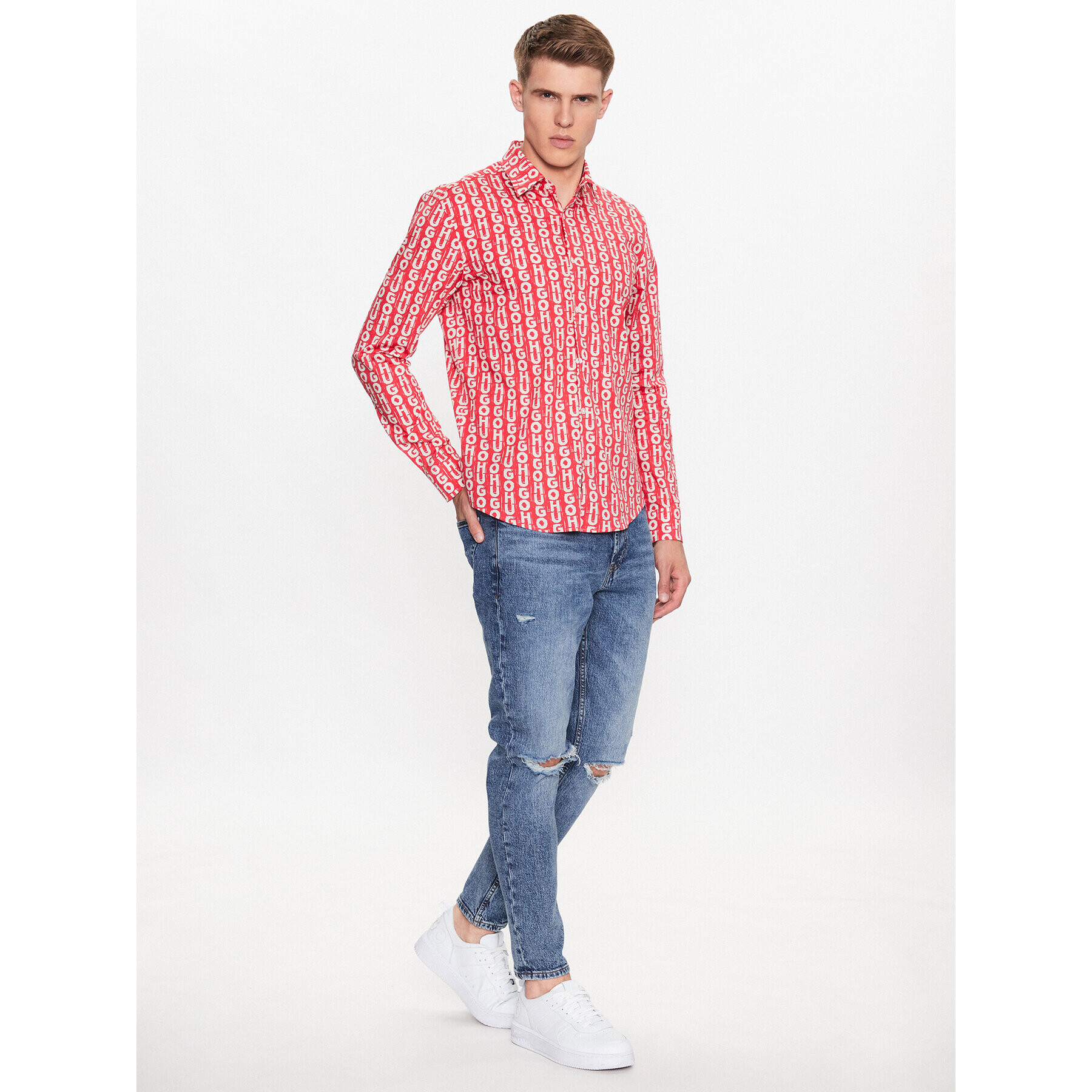 Hugo Дънки 50493882 Син Tapered Fit - Pepit.bg