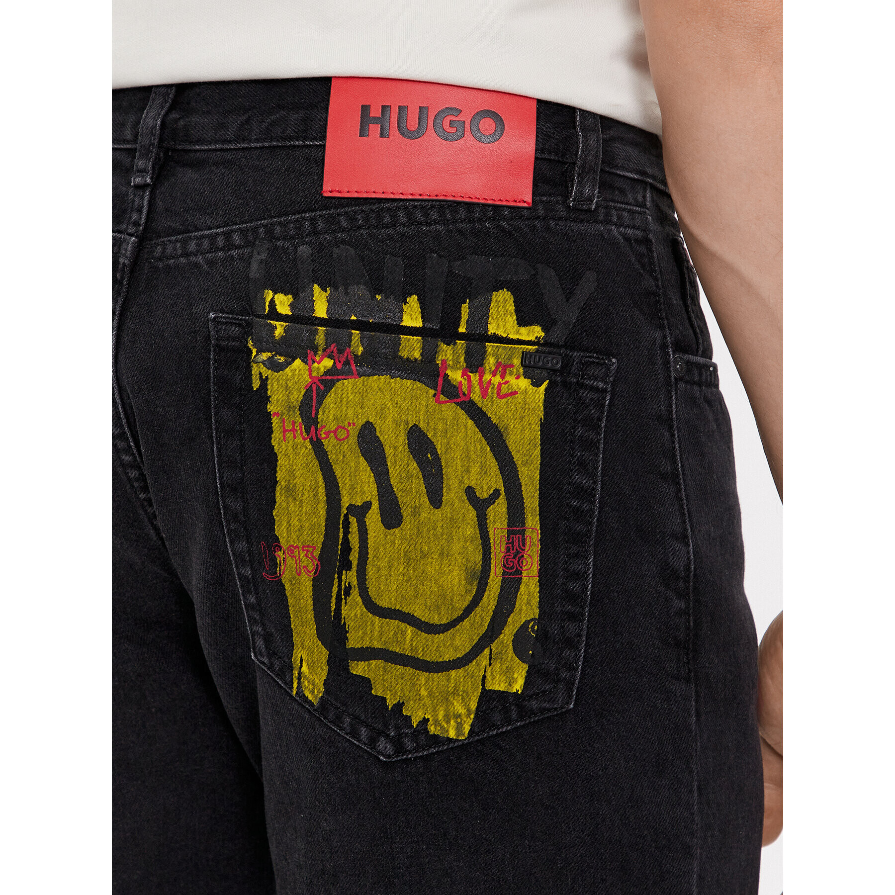 Hugo Дънки 640 50493877 Черен Regular Fit - Pepit.bg