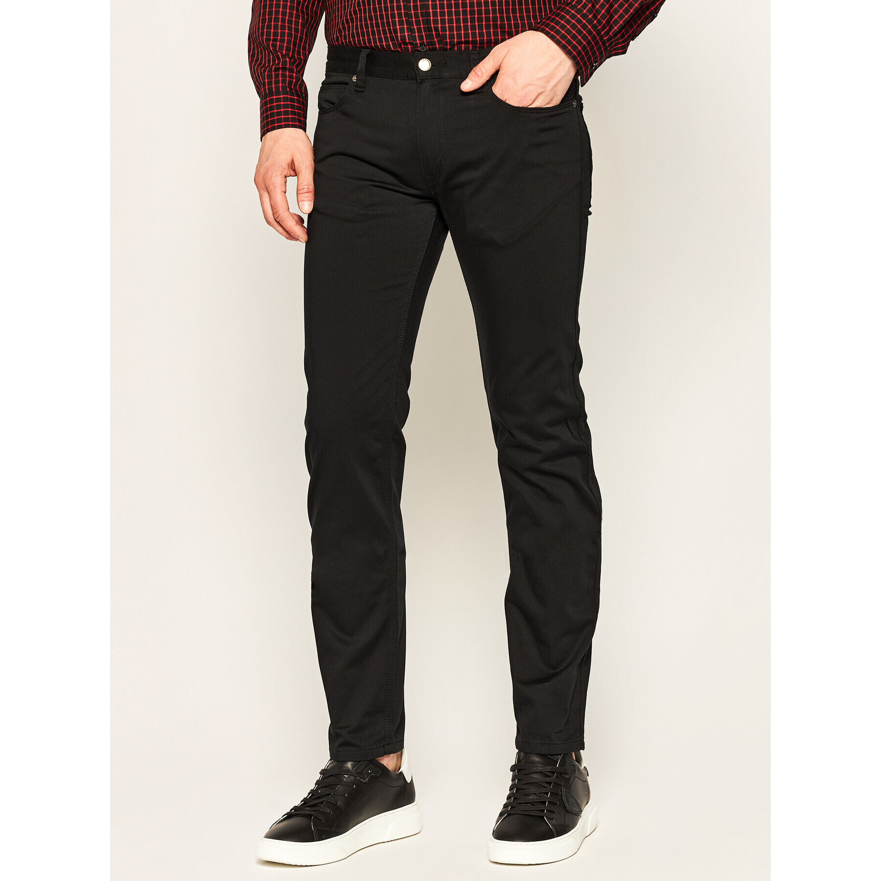 Hugo Дънки 708 50419590 Черен Slim Fit - Pepit.bg