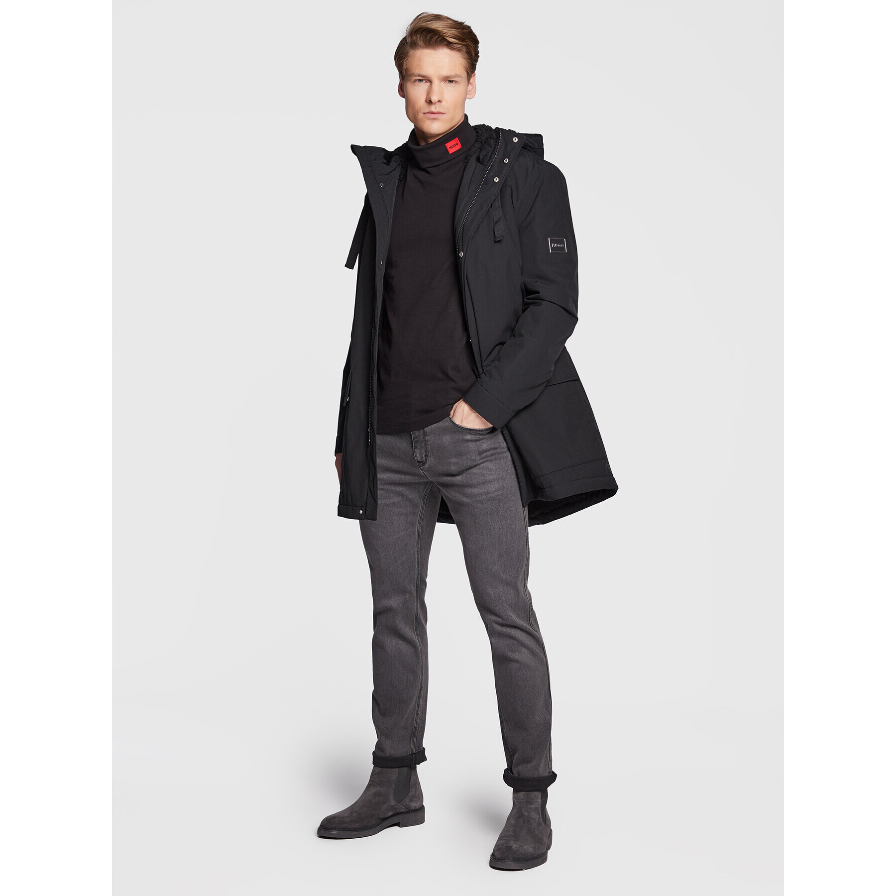 Hugo Дънки 708 50476147 Сив Slim Fit - Pepit.bg