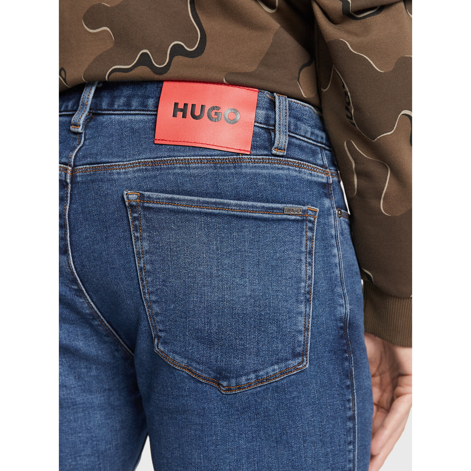 Hugo Дънки 708 50477576 Син Slim Fit - Pepit.bg