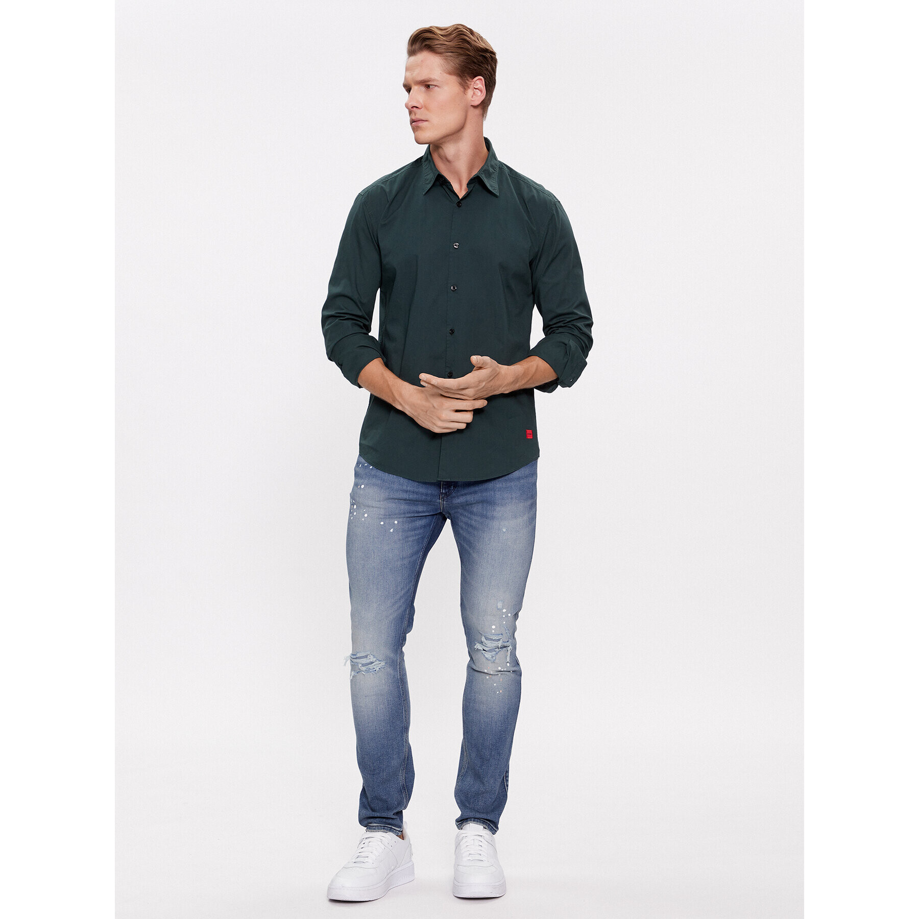 Hugo Дънки 734 50499066 Син Slim Fit - Pepit.bg