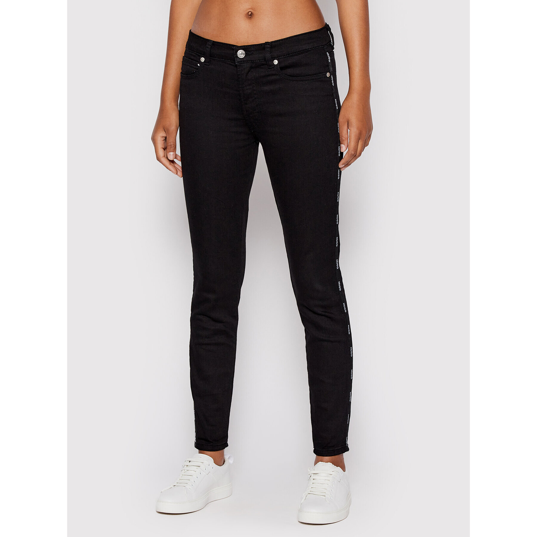 Hugo Дънки Charlie 50470327 Черен Slim Fit - Pepit.bg