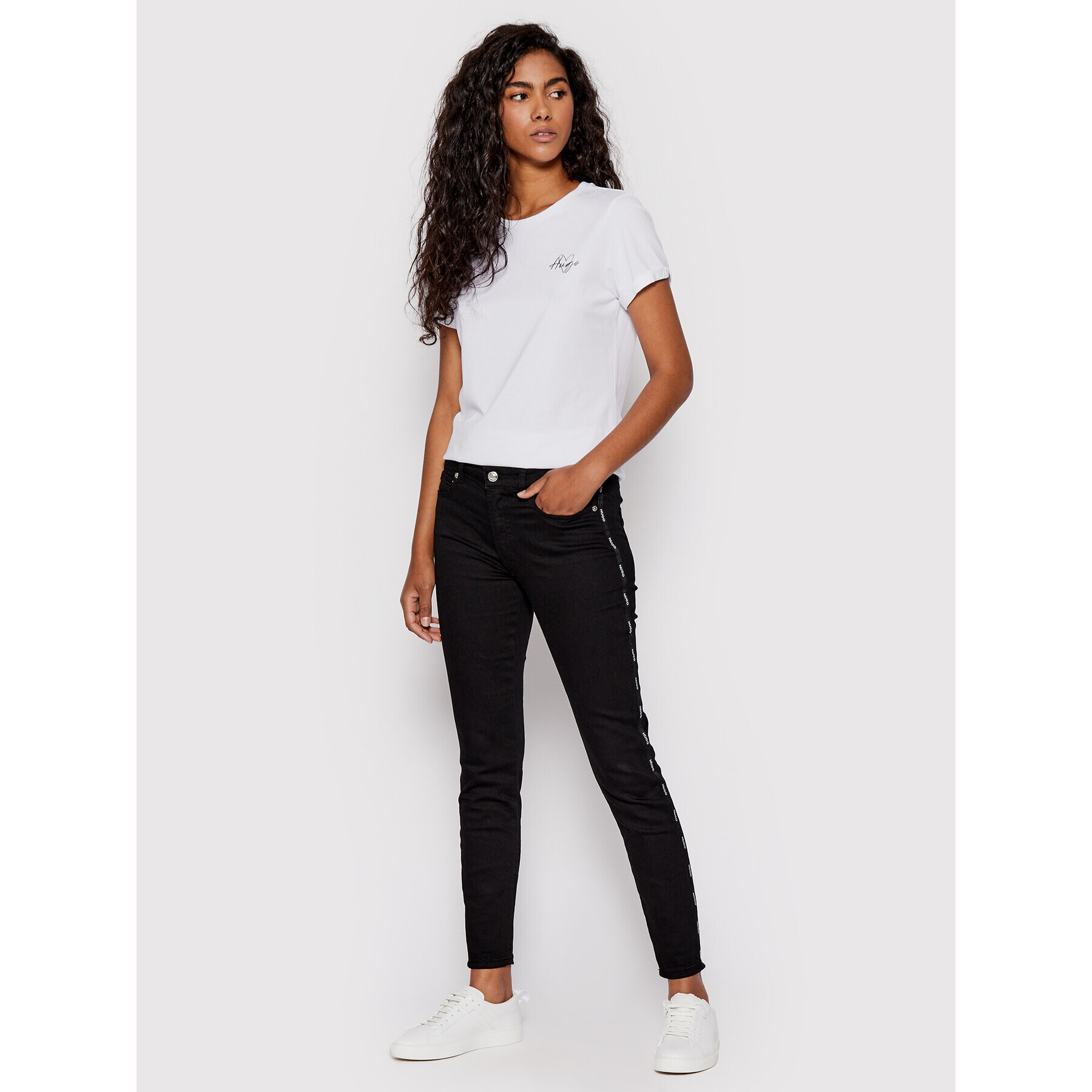 Hugo Дънки Charlie 50470327 Черен Slim Fit - Pepit.bg