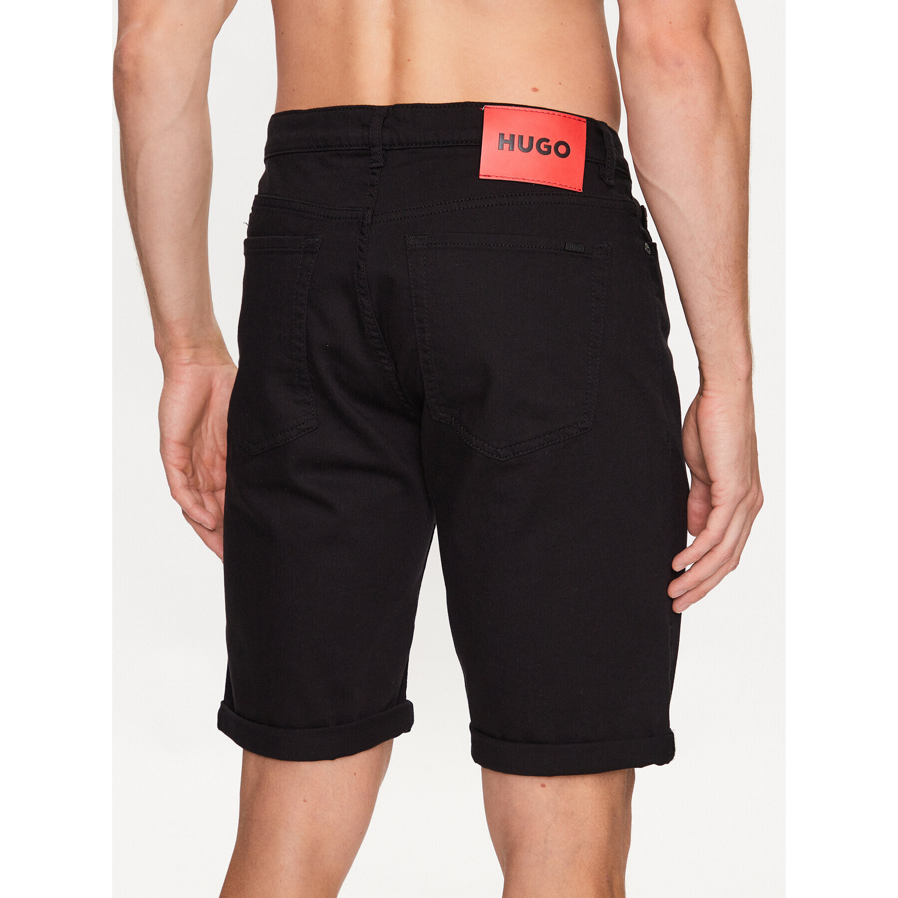 Hugo Дънкови шорти 50489821 Черен Tapered Fit - Pepit.bg