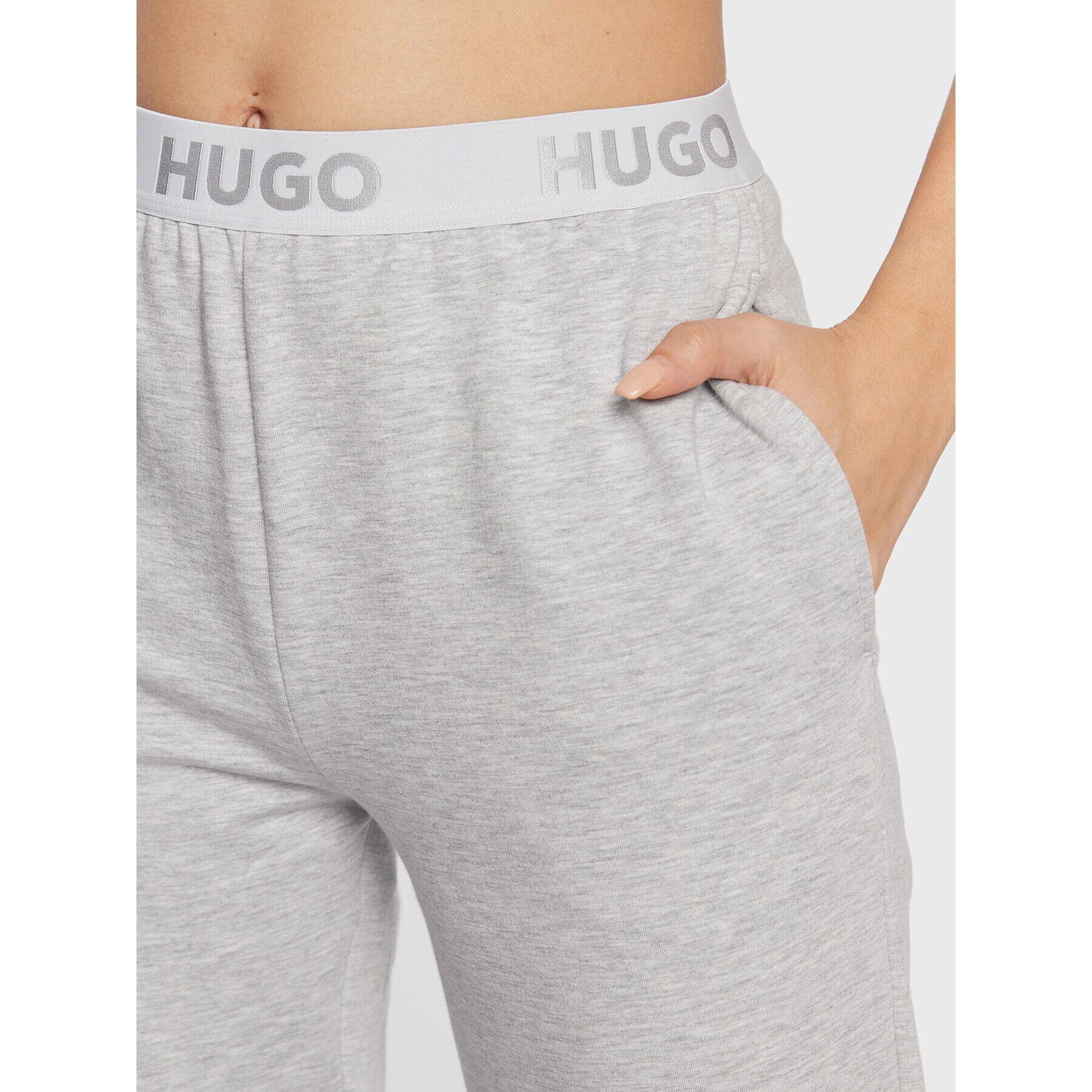 Hugo Долнище анцуг Sporty Logo 50480581 Сив Regular Fit - Pepit.bg