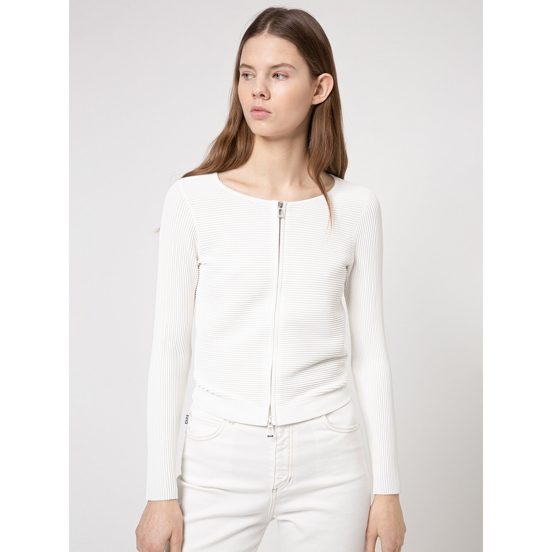 Hugo Кардиган Sasheen 50446971 Бял Regular Fit - Pepit.bg