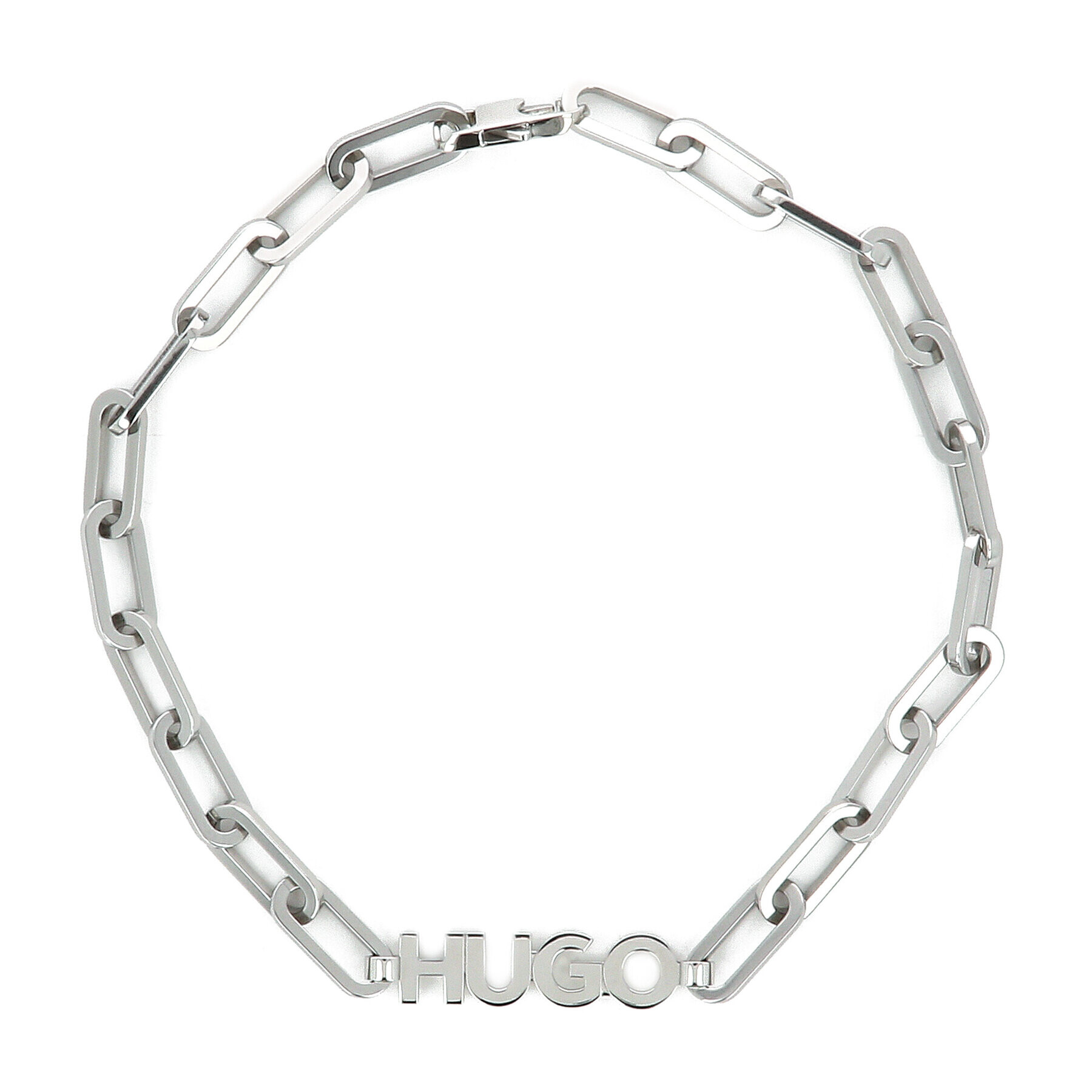 Hugo Колие E-logobold-Necklace 50472500 Сребрист - Pepit.bg