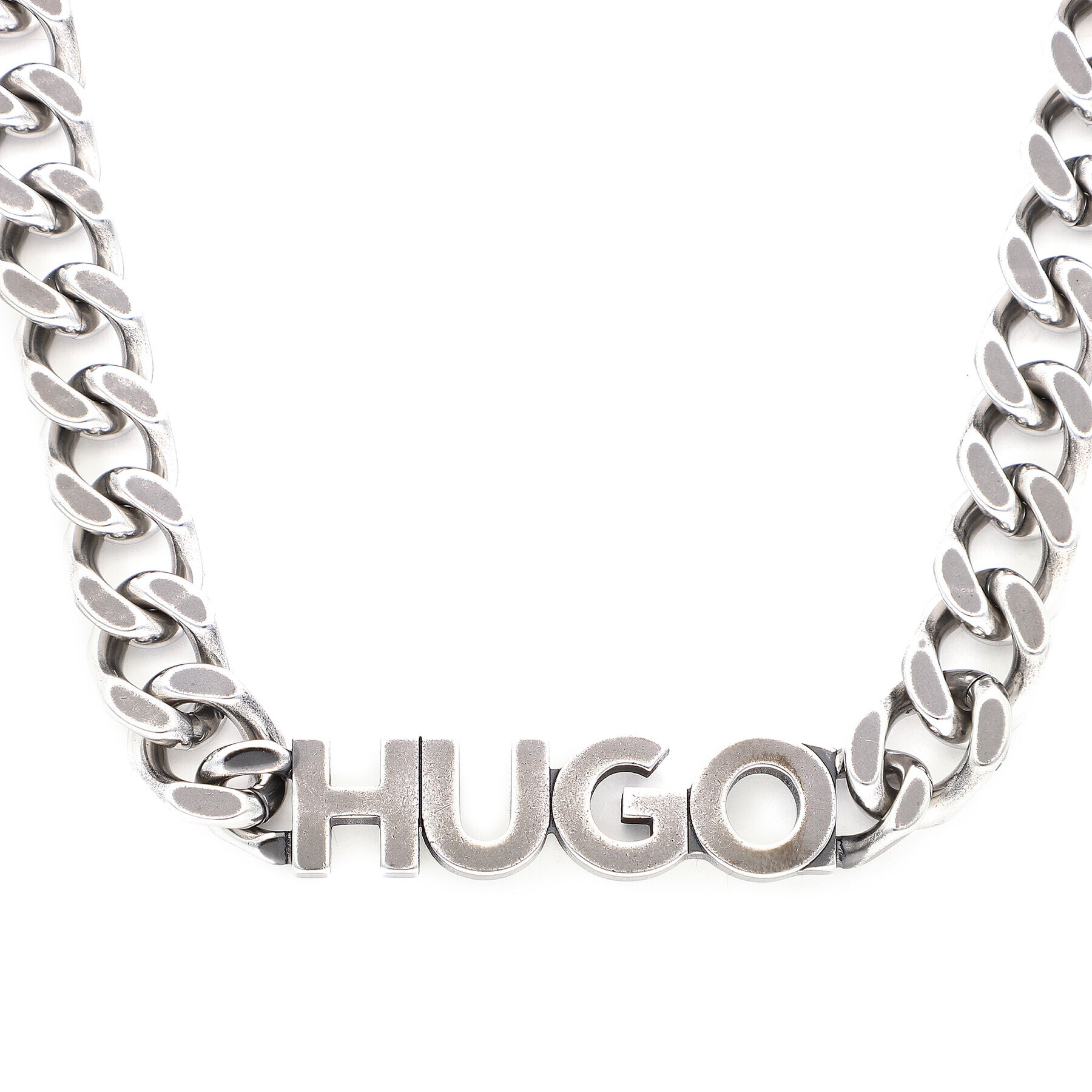 Hugo Колие E-Logobold1-Necklace 50481020 Сребрист - Pepit.bg