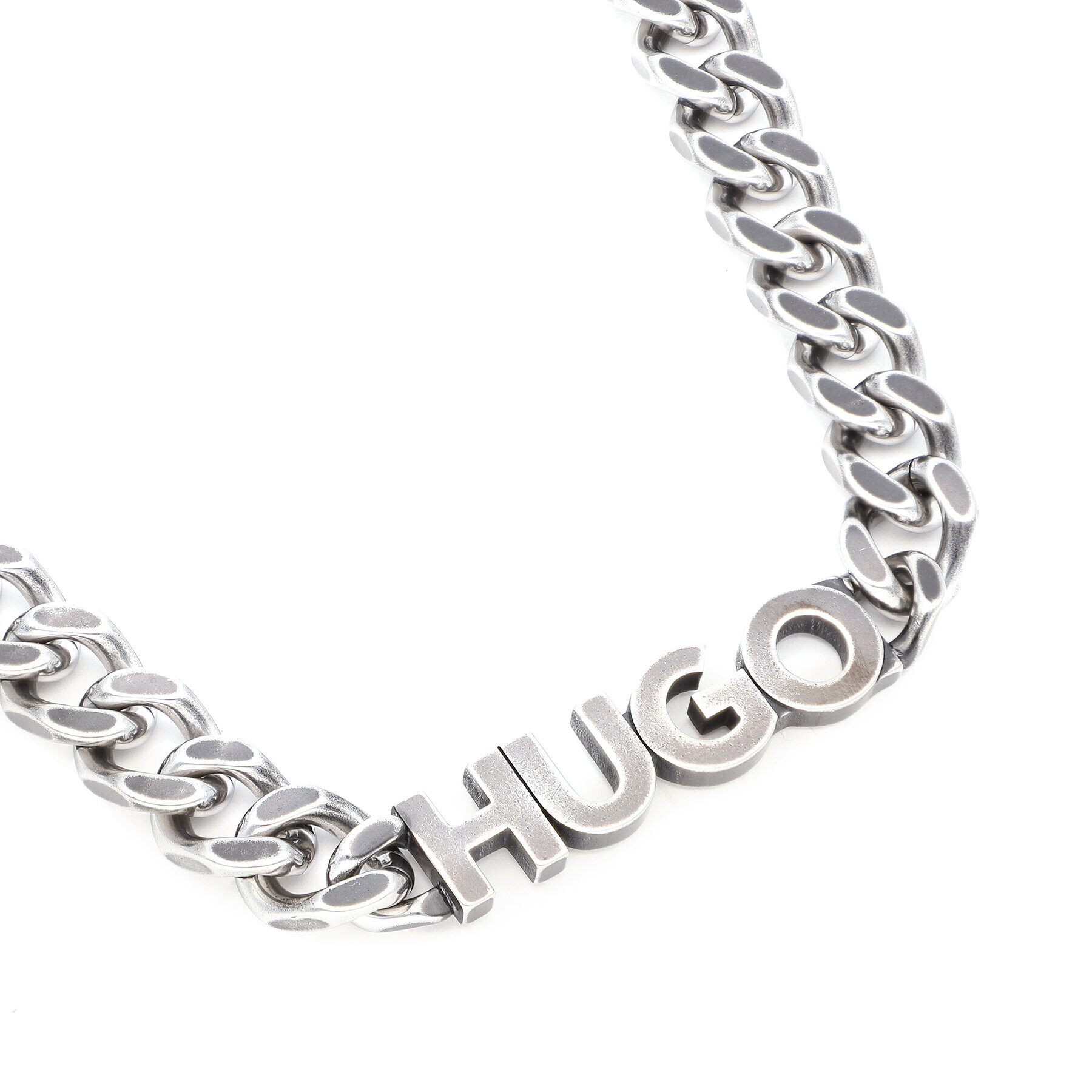 Hugo Колие E-Logobold1-Necklace 50481020 Сребрист - Pepit.bg