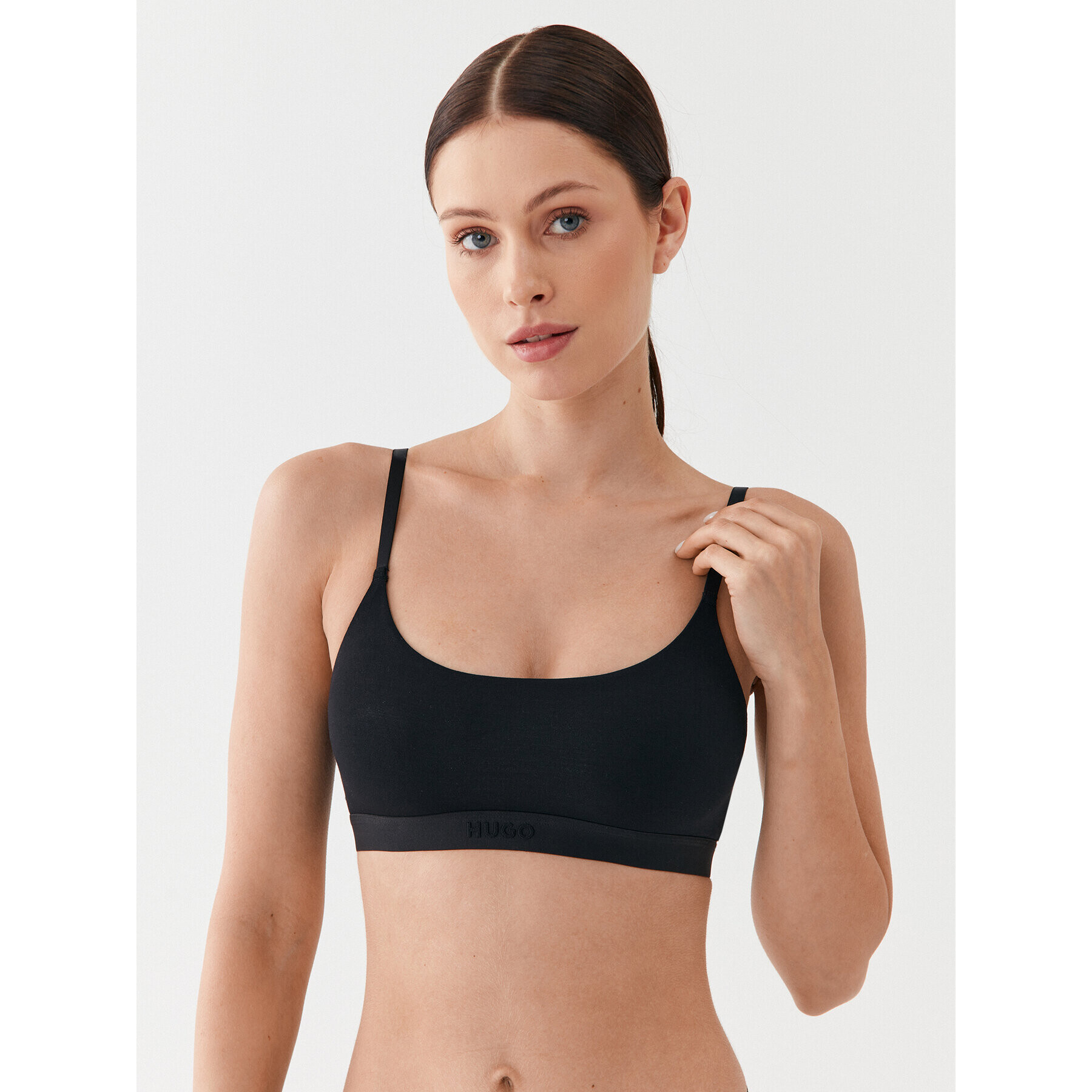 Hugo Комплект 2 сутиен-топове Twin Bralette Pure 50496865 Черен - Pepit.bg