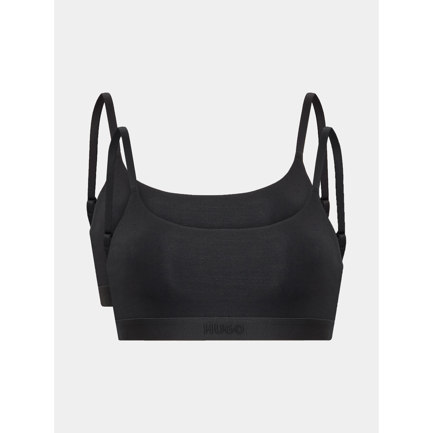 Hugo Комплект 2 сутиен-топове Twin Bralette Pure 50496865 Черен - Pepit.bg