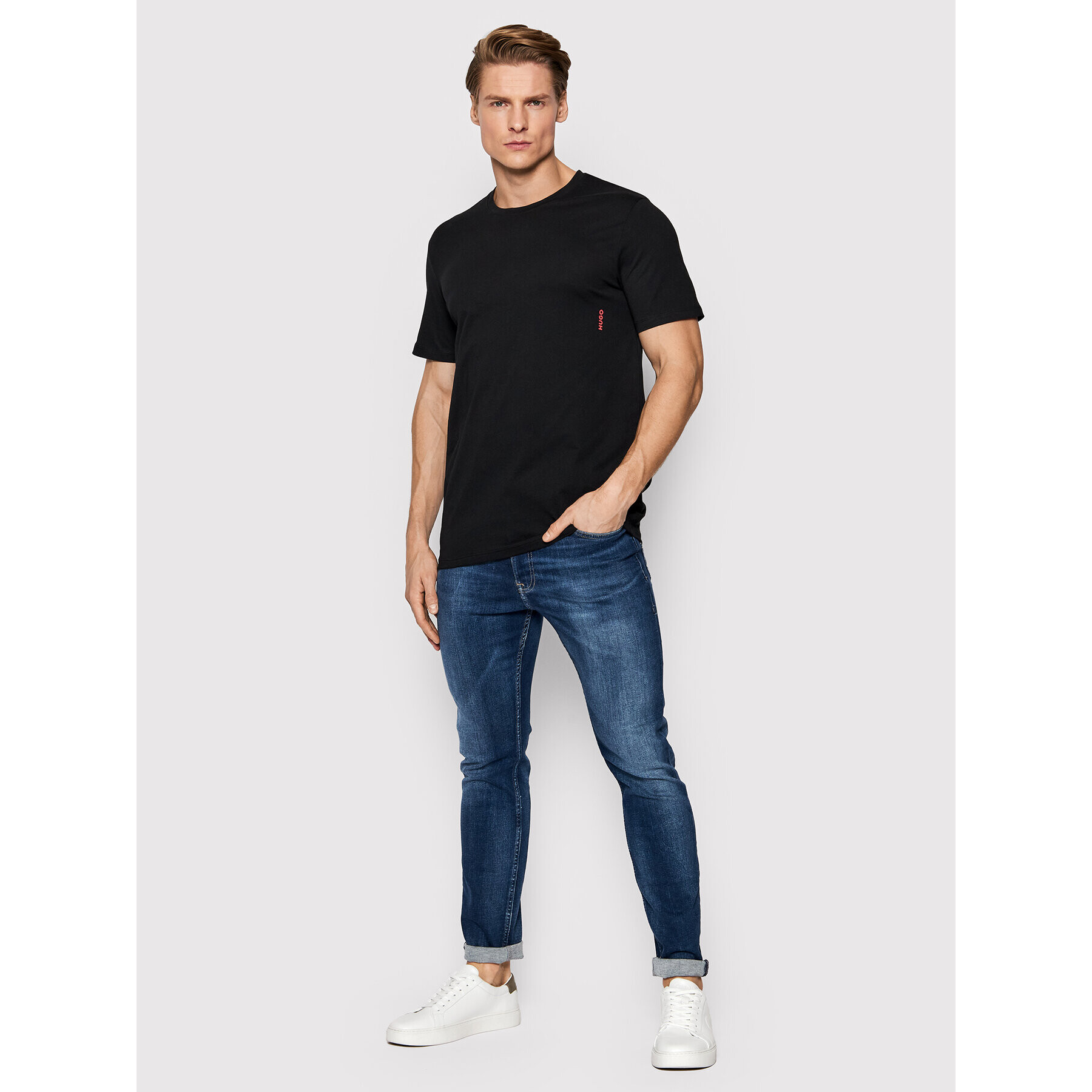 Hugo Комплект 2 тишъртки 50469769 Черен Regular Fit - Pepit.bg