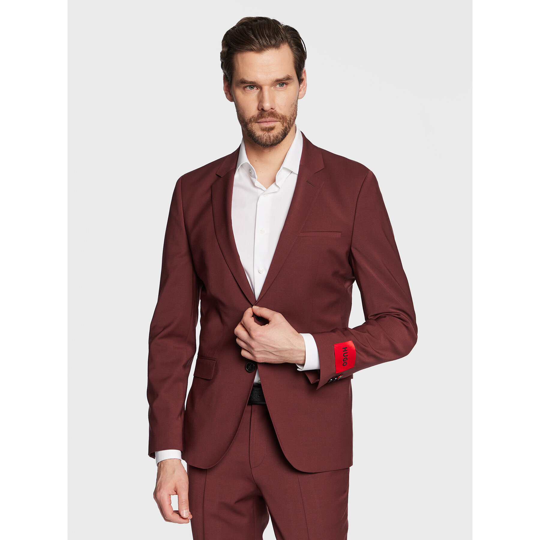 Hugo Костюм 50485856 Кафяв Extra Slim Fit - Pepit.bg