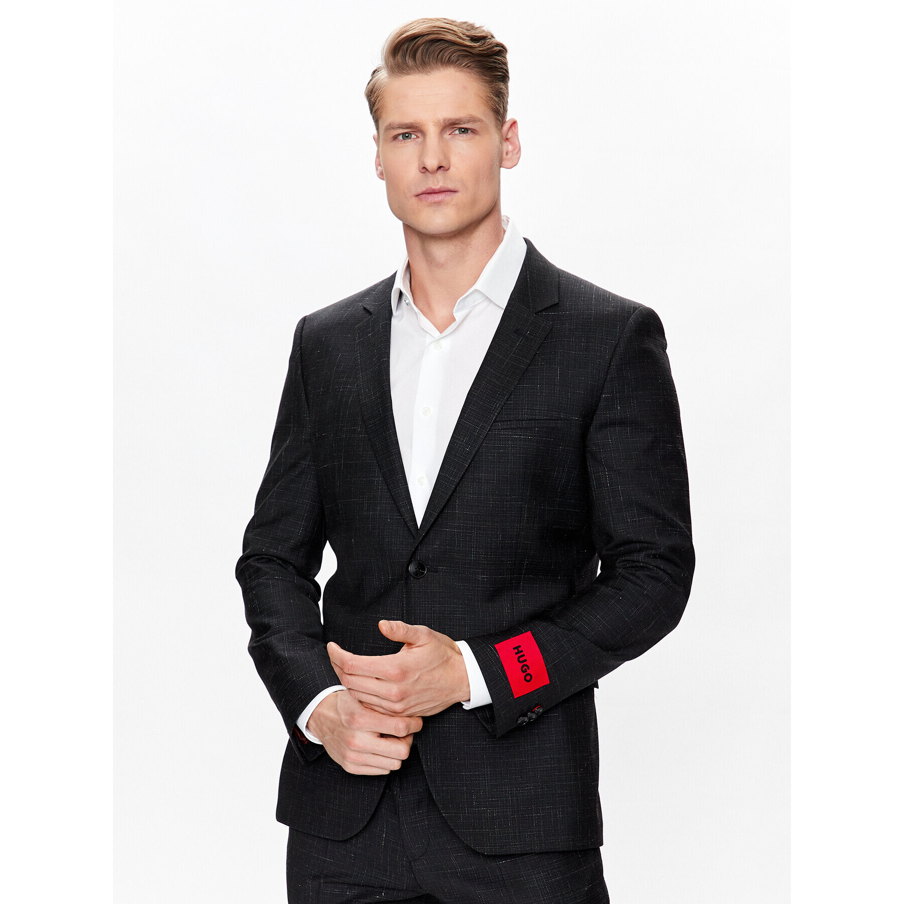 Hugo Костюм 50485858 Черен Extra Slim Fit - Pepit.bg