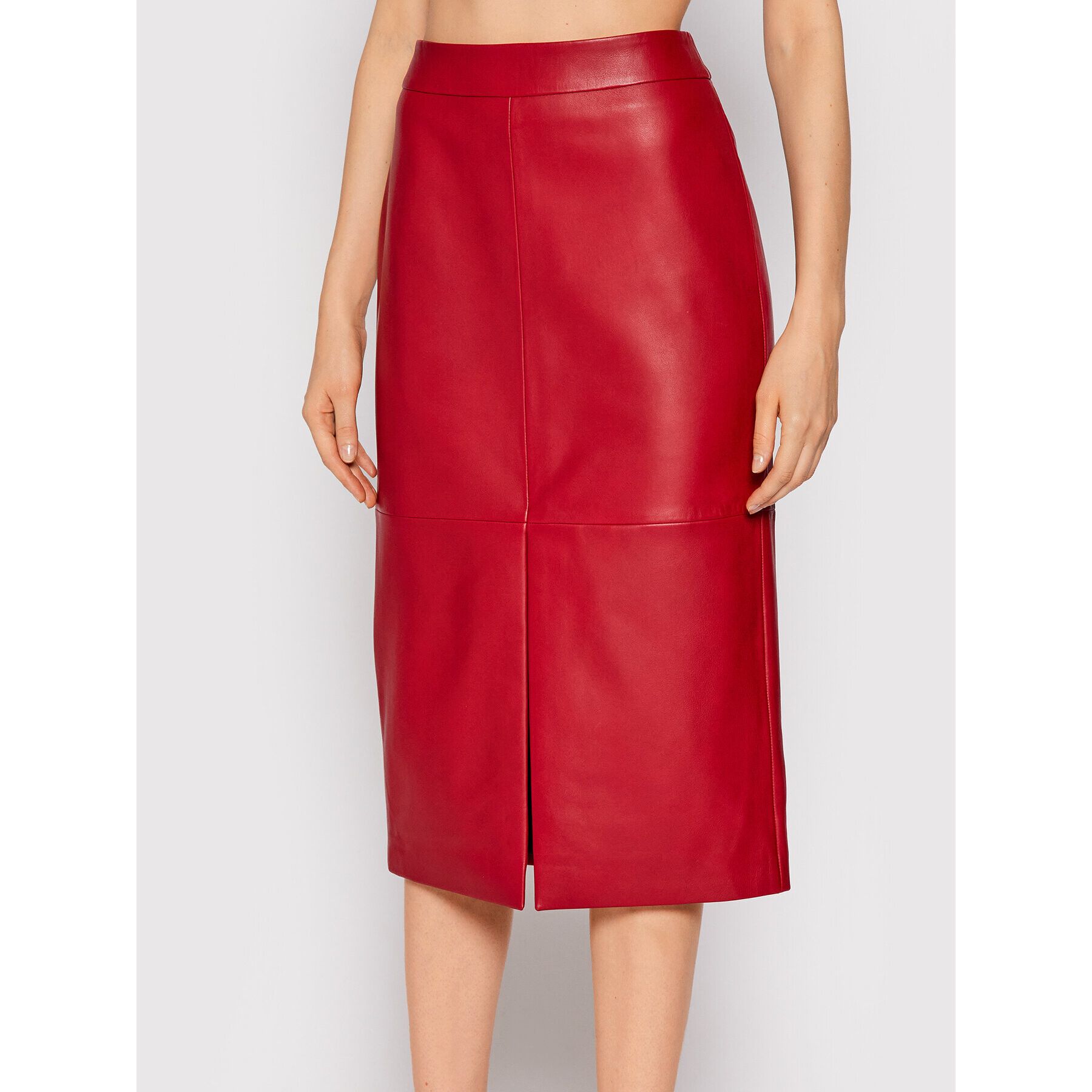 Hugo Кожена пола Lemos 50455261 Червен Slim Fit - Pepit.bg