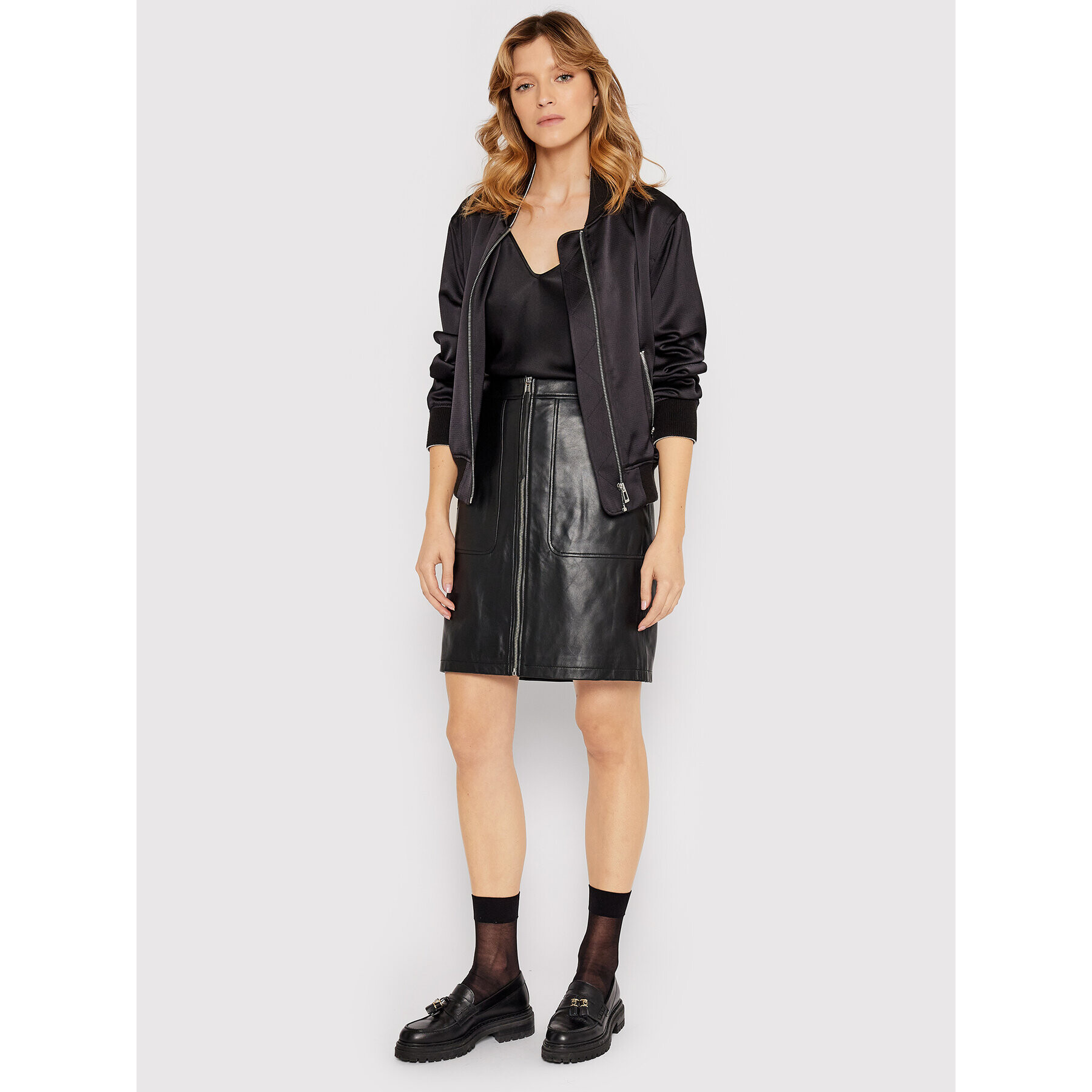 Hugo Кожена пола Lurela 50462604 Черен Regular Fit - Pepit.bg