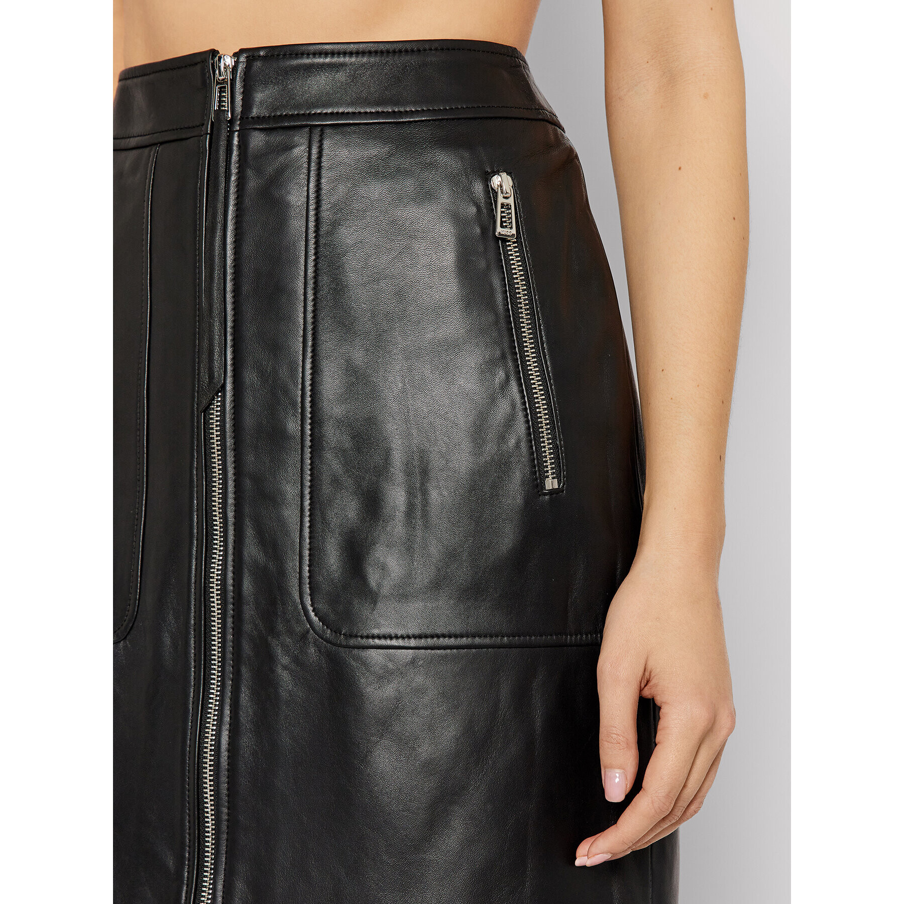 Hugo Кожена пола Lurela 50462604 Черен Regular Fit - Pepit.bg