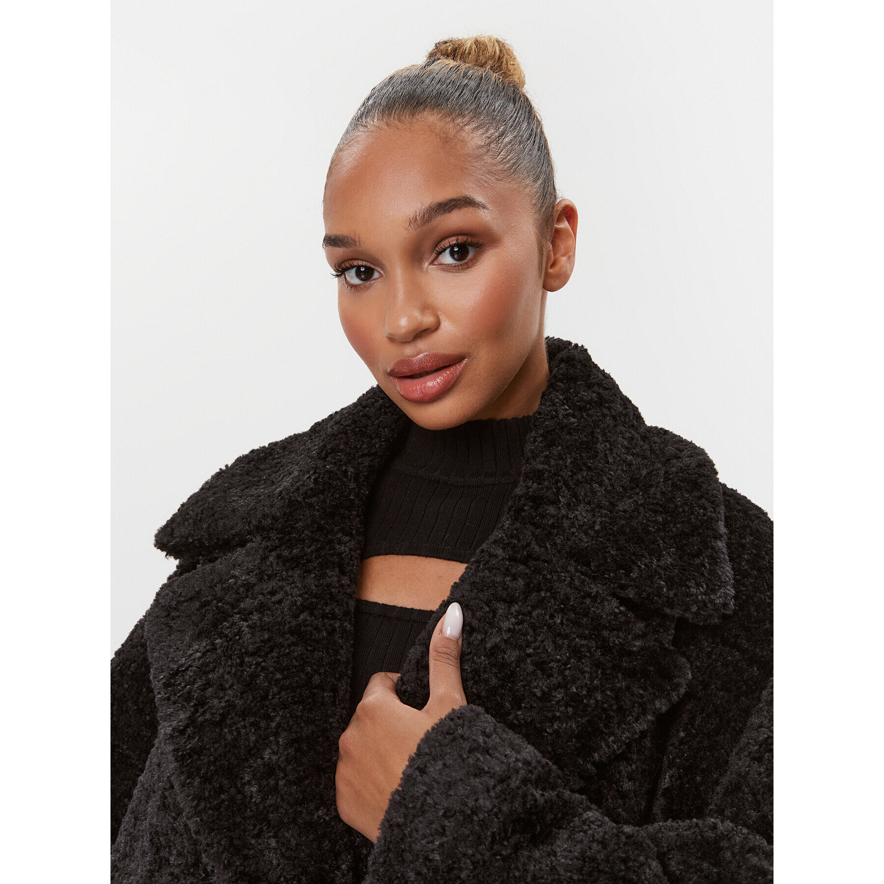 Hugo Кожух Mewona-1 50498147 Черен Oversize - Pepit.bg