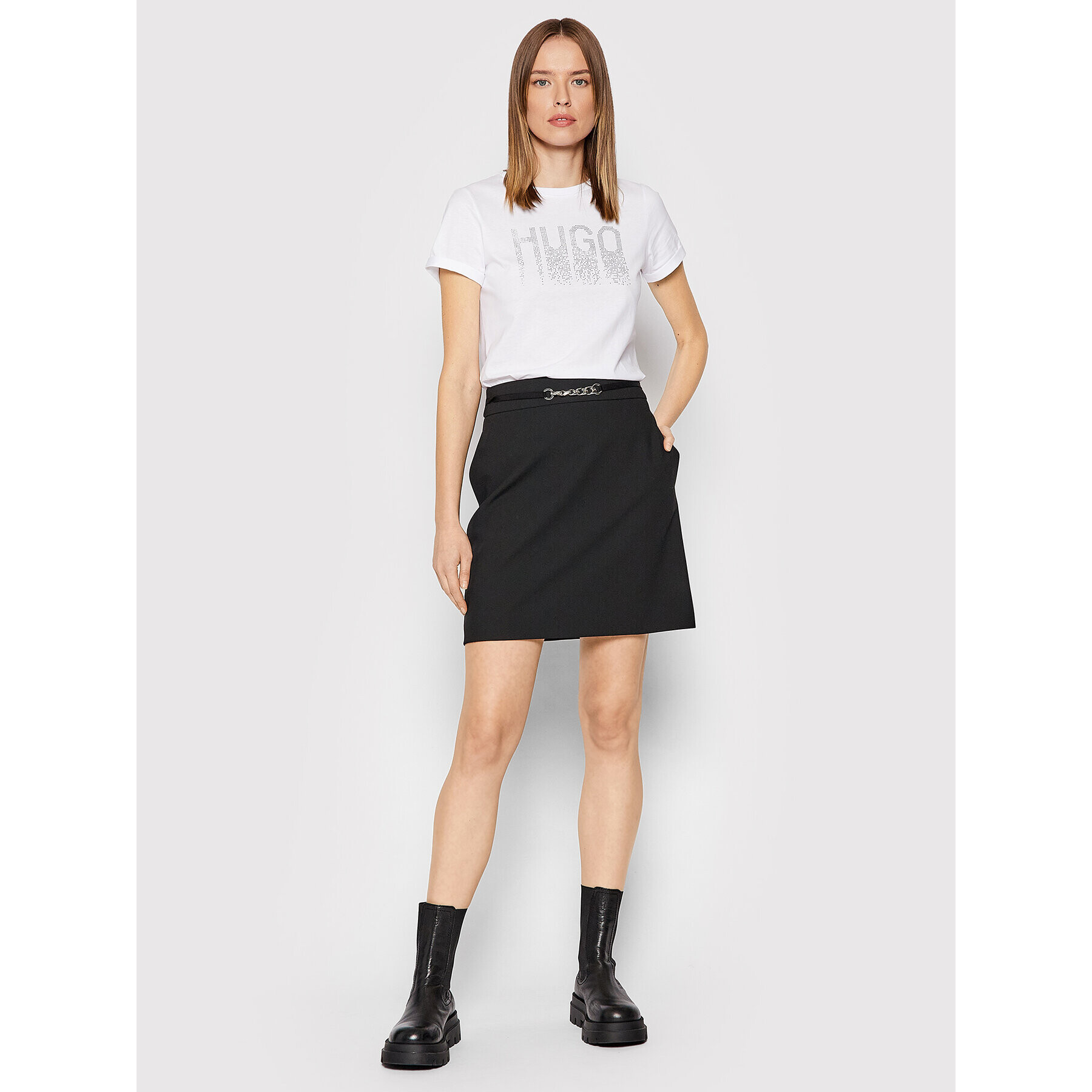 Hugo Мини пола Ramili 50463185 Черен Regular Fit - Pepit.bg