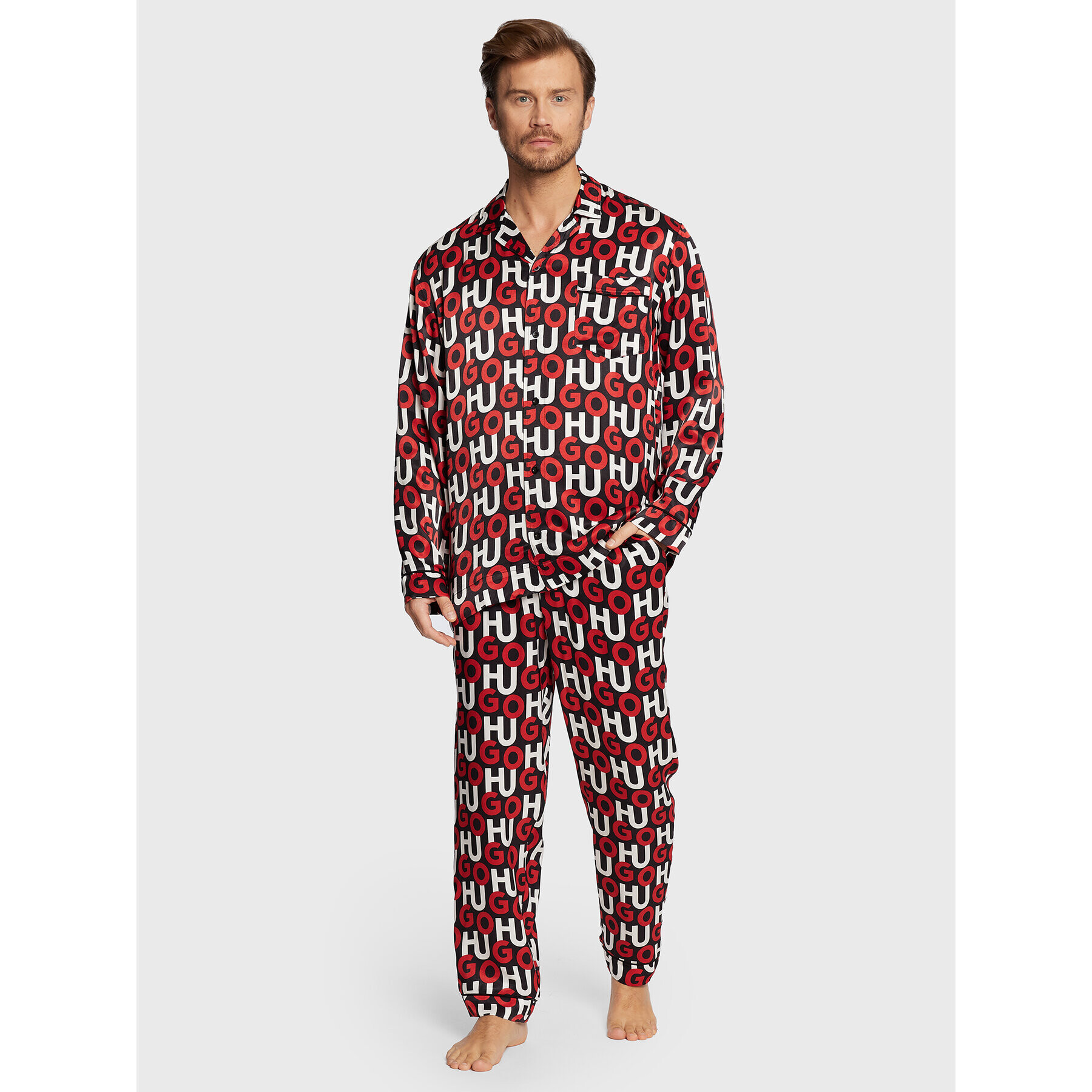 Hugo Пижама Monogram 50480271 Цветен Regular Fit - Pepit.bg