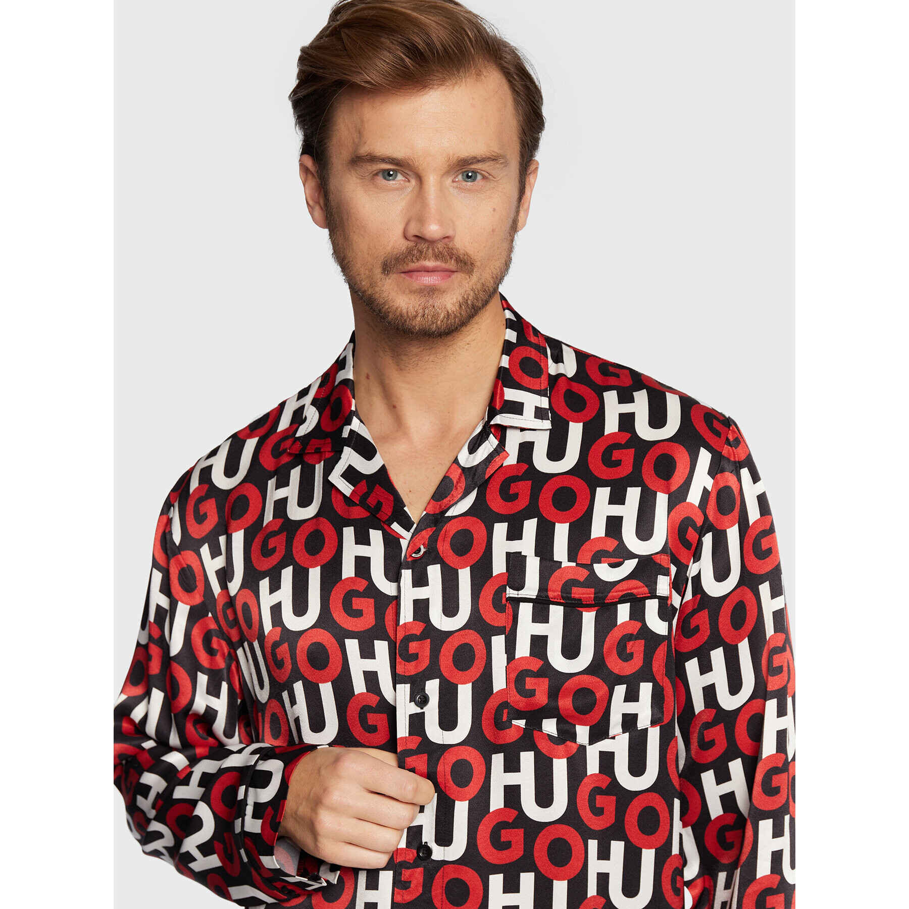 Hugo Пижама Monogram 50480271 Цветен Regular Fit - Pepit.bg